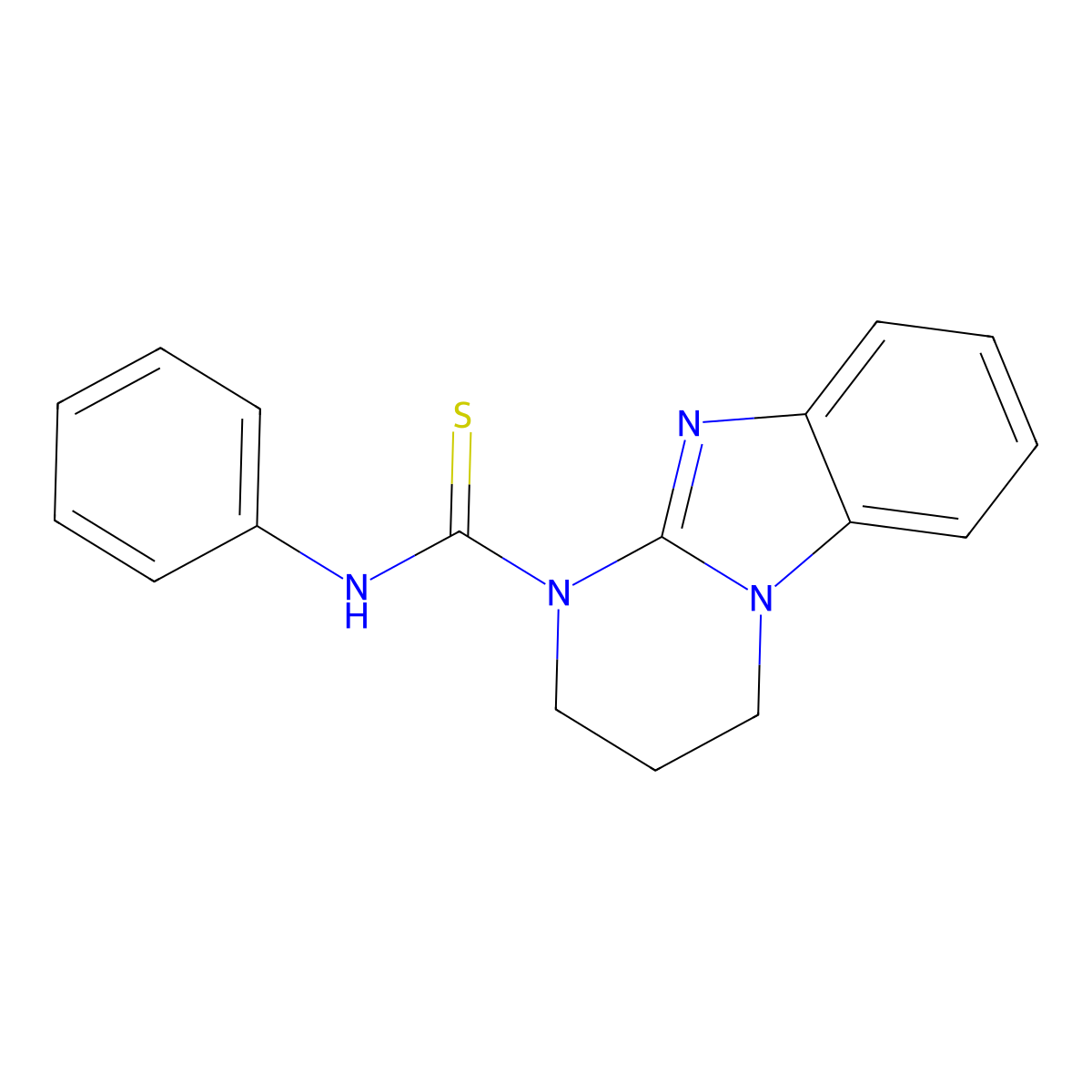 N-phenyl-3,4-dihydropyrimido[1,2-a]benzimidazole-1(2H)-carbothioamide molecular structure, CAS 333343-49-0