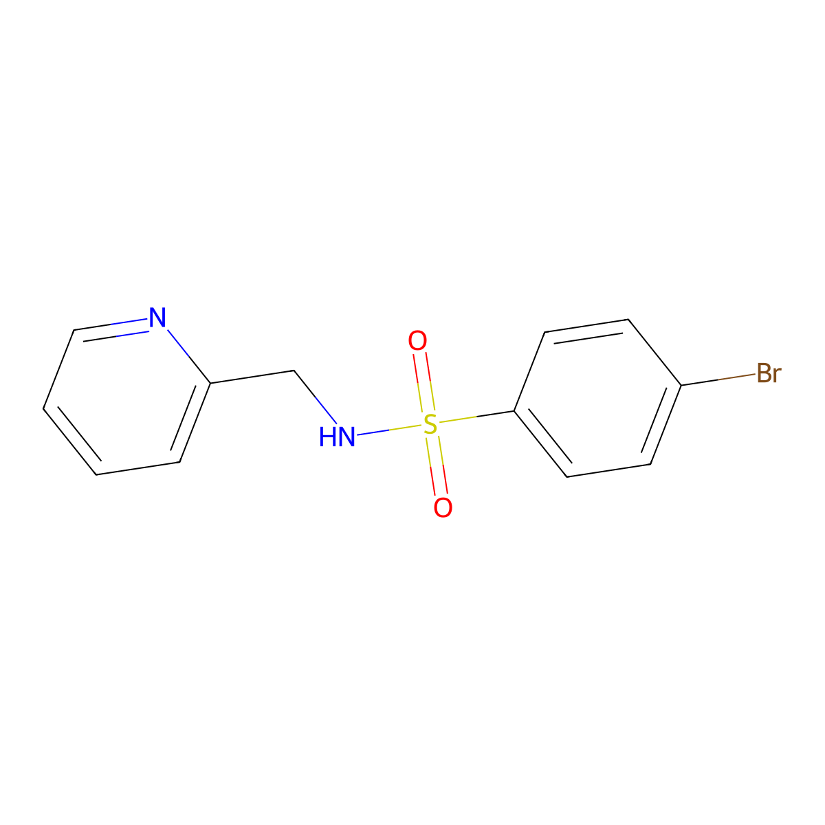 4-bromo-N-(pyridin-2-ylmethyl)benzenesulfonamide molecular structure, CAS 333345-55-4