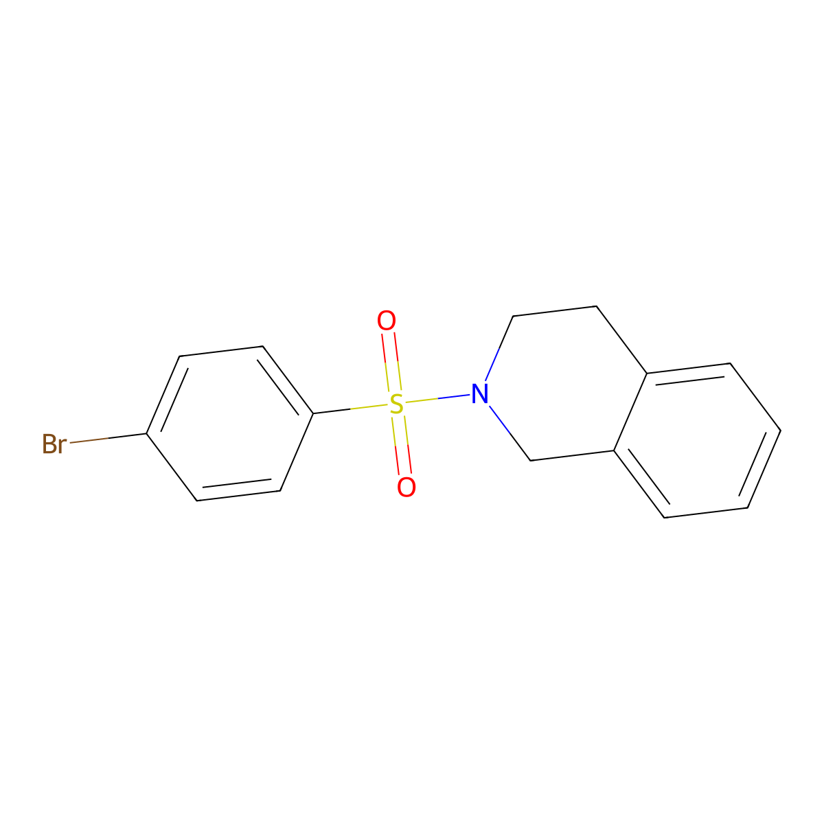 2-[(4-Bromophenyl)sulfonyl]-1,2,3,4-tetrahydroisoquinoline molecular structure, CAS 333345-58-7