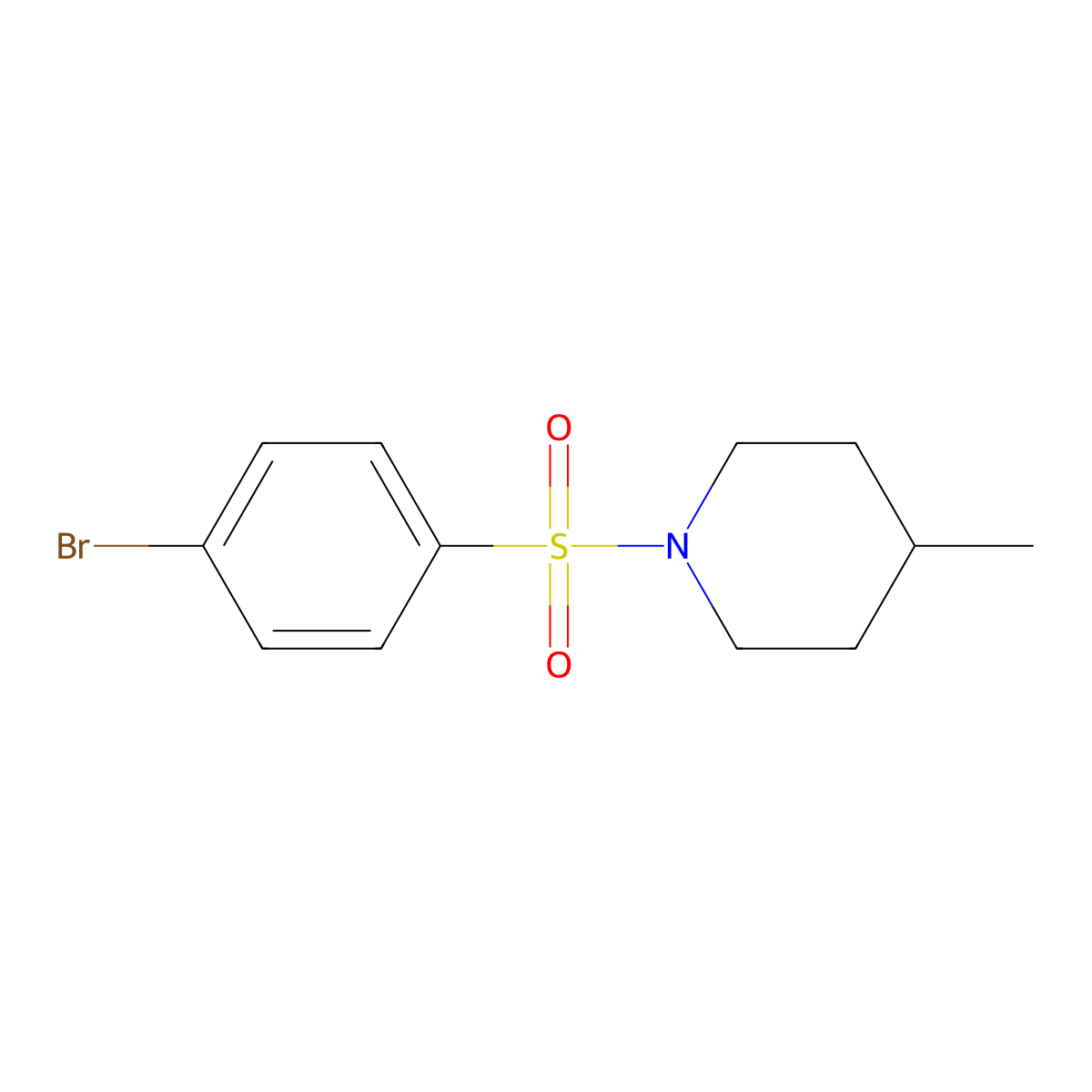 1-(4-Bromophenylsulfonyl)-4-methylpiperidine molecular structure, CAS 333345-62-3