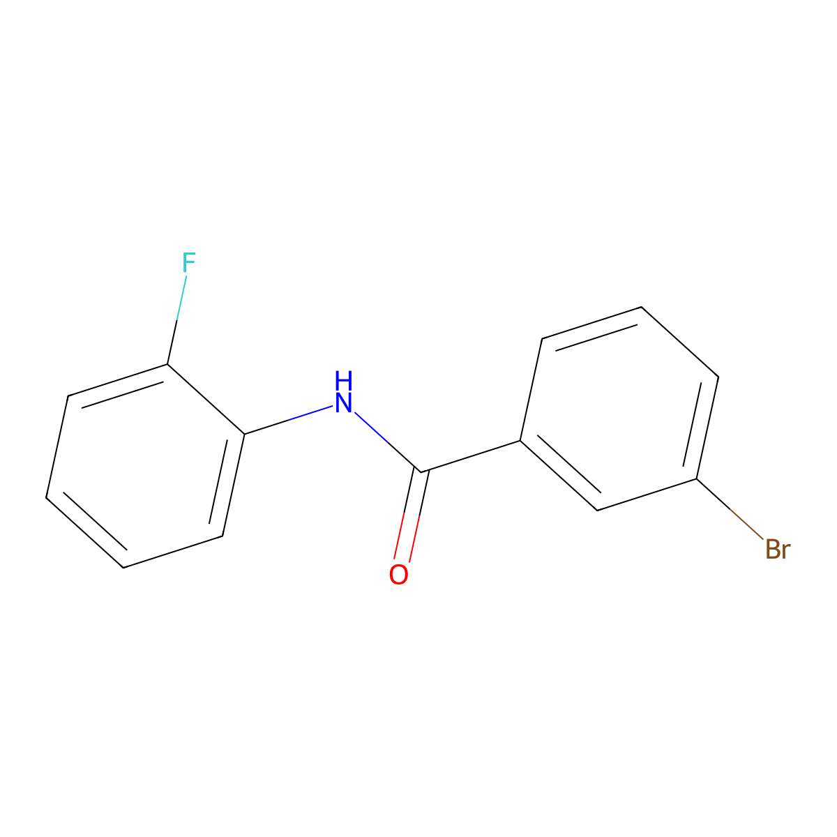 3-bromo-N-(2-fluorophenyl)benzamide molecular structure, CAS 333345-69-0