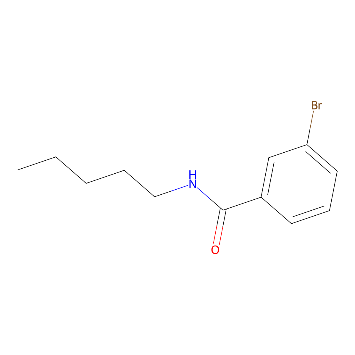 3-bromo-N-pentylbenzamide molecular structure, CAS 333345-89-4