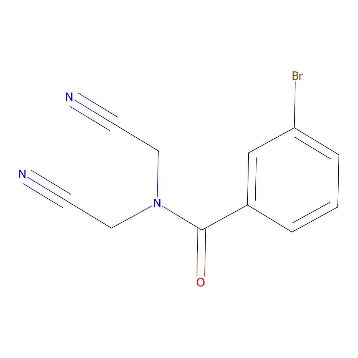 3-Bromo-N,N-bis(cyanomethyl)benzamide molecular structure, CAS 333345-90-7