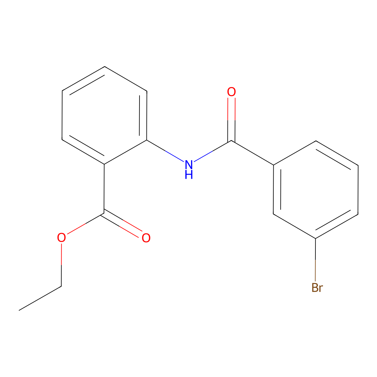 Ethyl 2-[(3-bromobenzoyl)amino]benzoate molecular structure, CAS 333346-13-7
