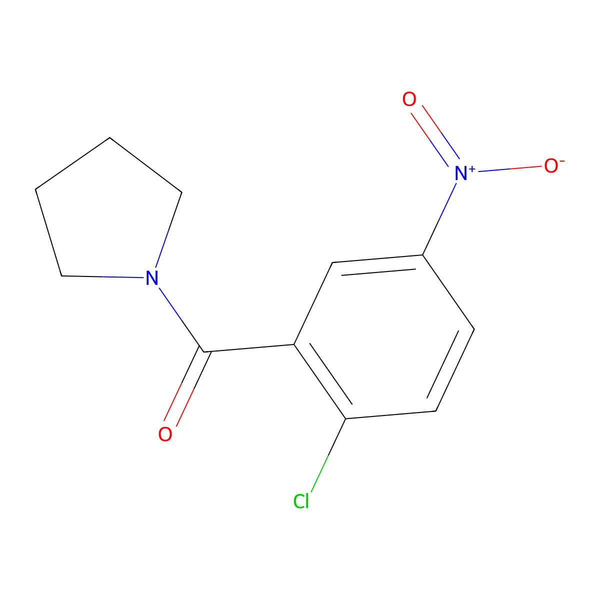 1-(2-Chloro-5-nitrobenzoyl)pyrrolidine molecular structure, CAS 333346-19-3