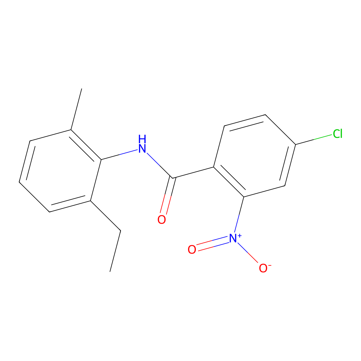 4-chloro-N-(2-ethyl-6-methylphenyl)-2-nitrobenzamide molecular structure, CAS 333346-24-0