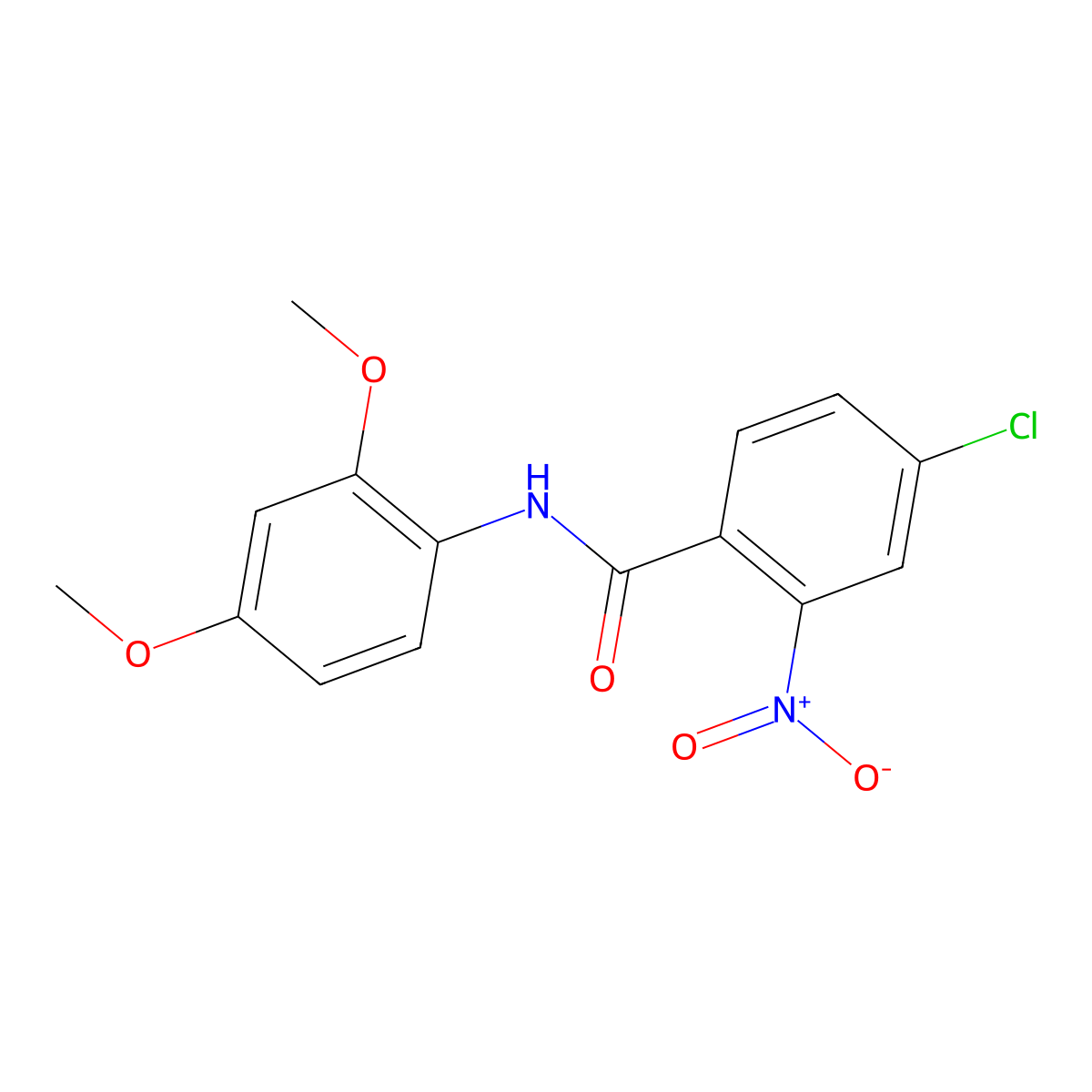 4-chloro-N-(2,4-dimethoxyphenyl)-2-nitrobenzamide molecular structure, CAS 333346-29-5