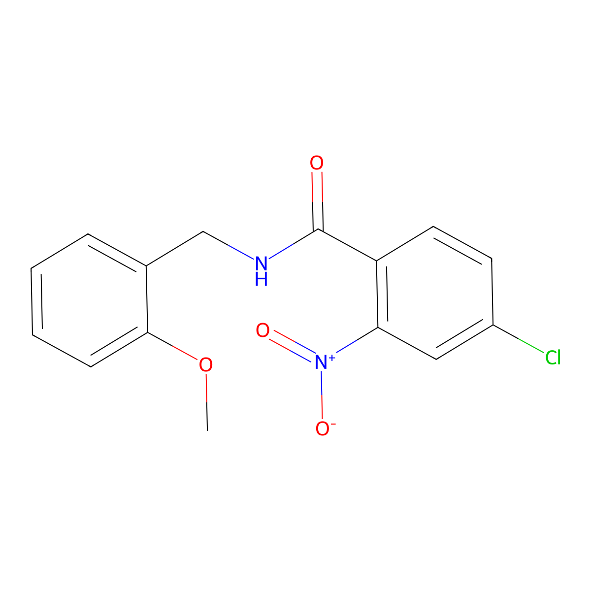 4-Chloro-N-(2-methoxybenzyl)-2-nitrobenzamide molecular structure, CAS 333346-37-5