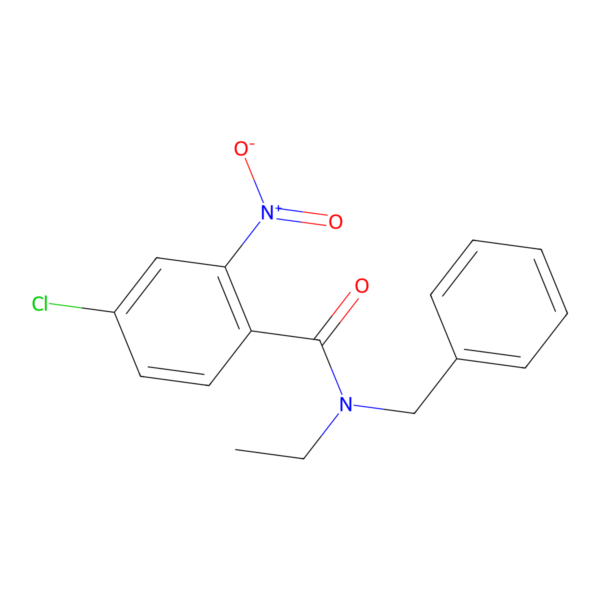 N-benzyl-4-chloro-N-ethyl-2-nitrobenzamide molecular structure, CAS 333346-38-6