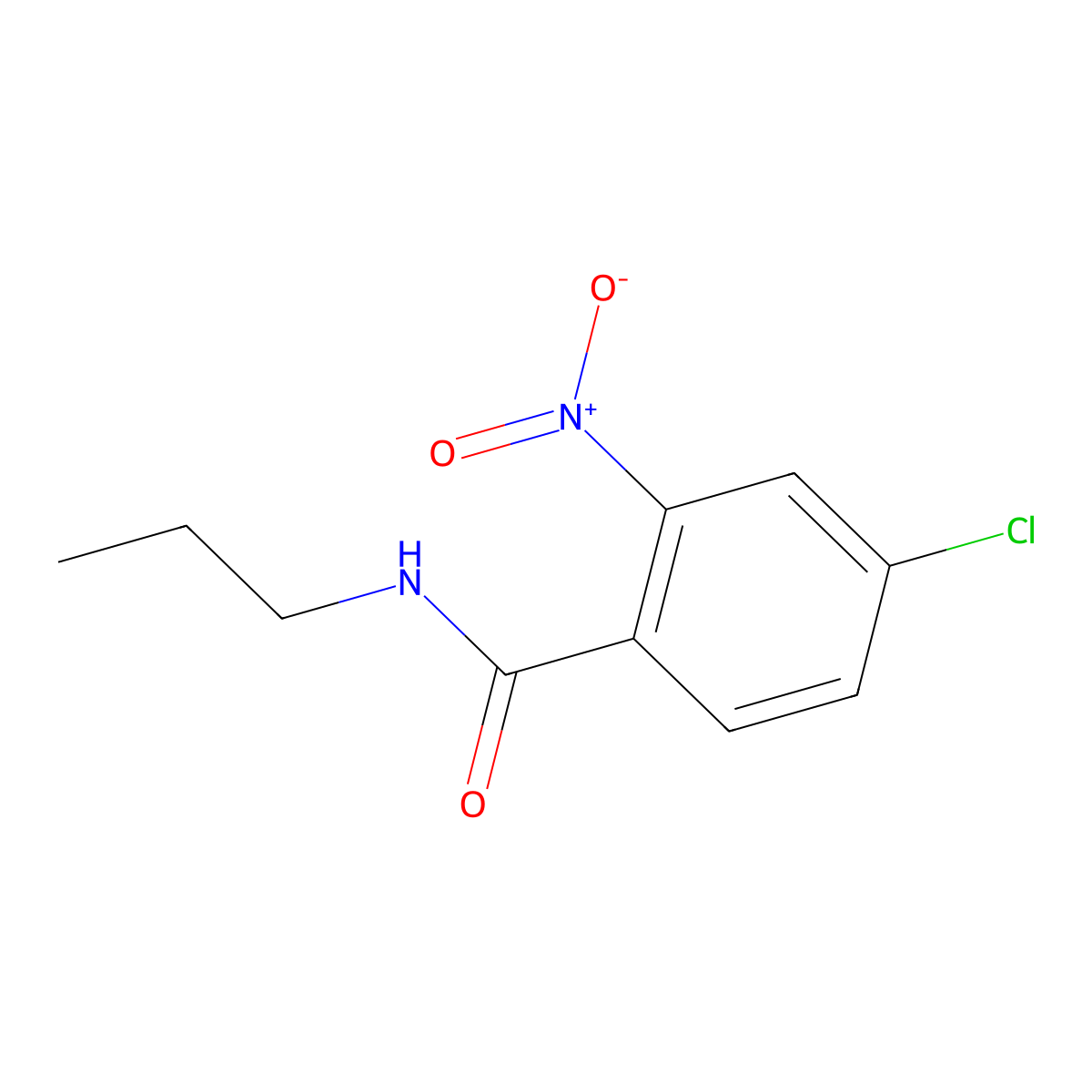 4-chloro-2-nitro-N-propylbenzamide molecular structure, CAS 333346-53-5