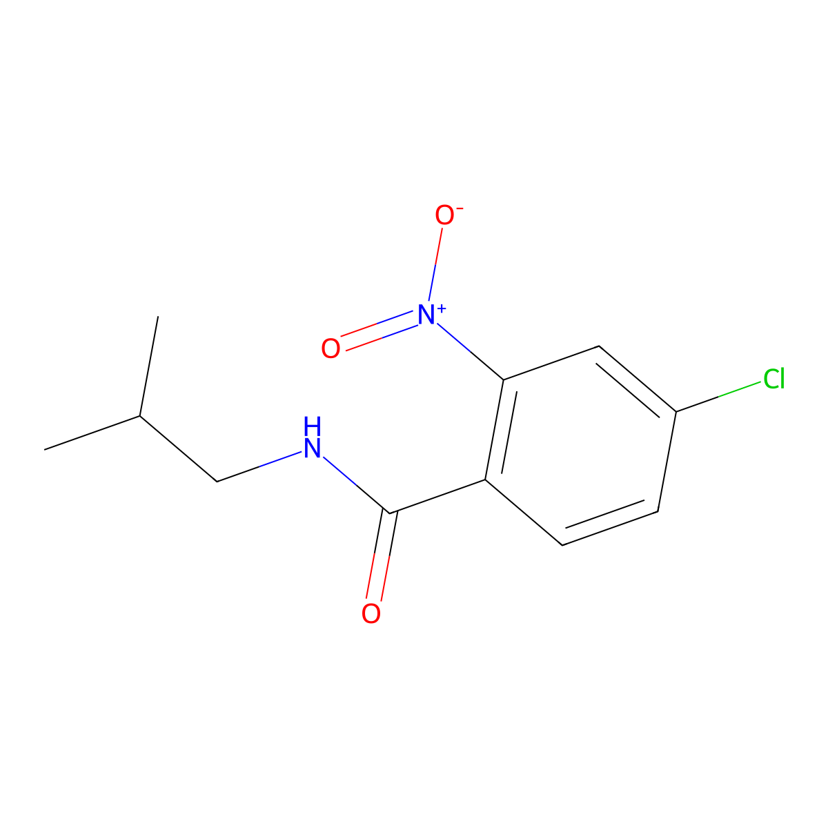 4-chloro-N-(2-methylpropyl)-2-nitrobenzamide molecular structure, CAS 333346-54-6