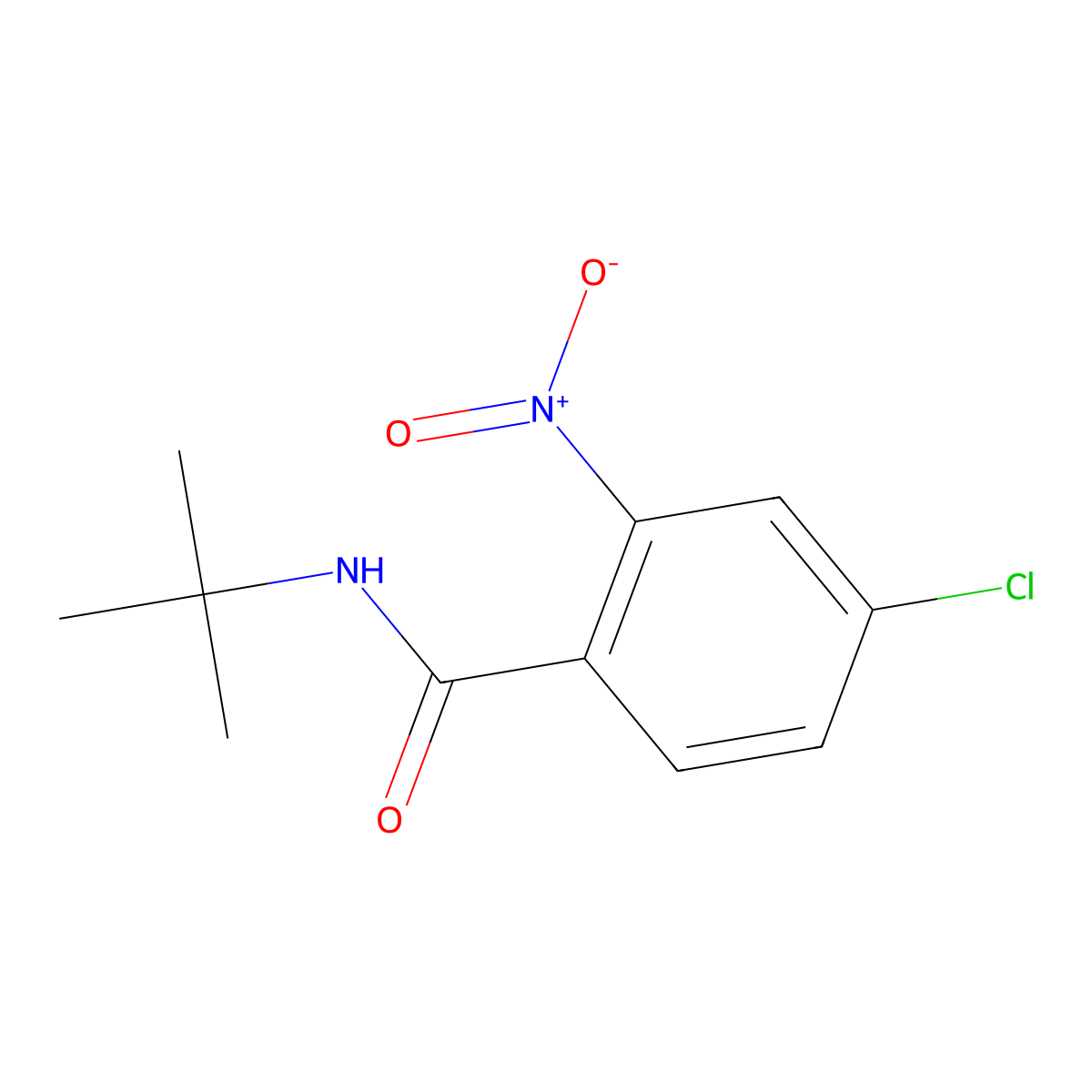 N-tert-butyl-4-chloro-2-nitrobenzamide molecular structure, CAS 333346-60-4