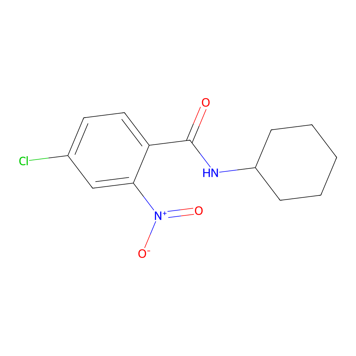 4-chloro-N-cyclohexyl-2-nitrobenzamide molecular structure, CAS 333346-65-9