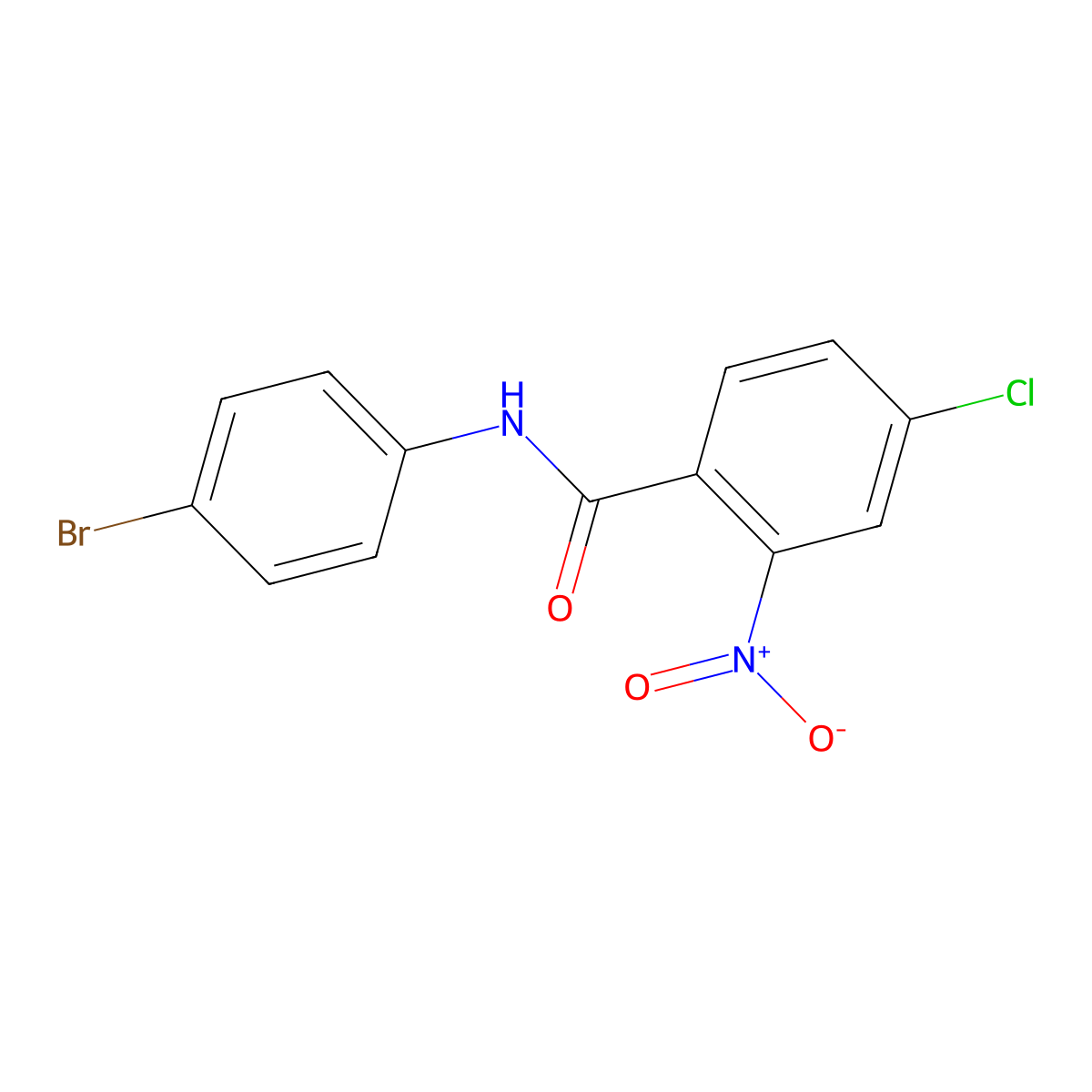 N-(4-bromophenyl)-4-chloro-2-nitrobenzamide molecular structure, CAS 333346-68-2