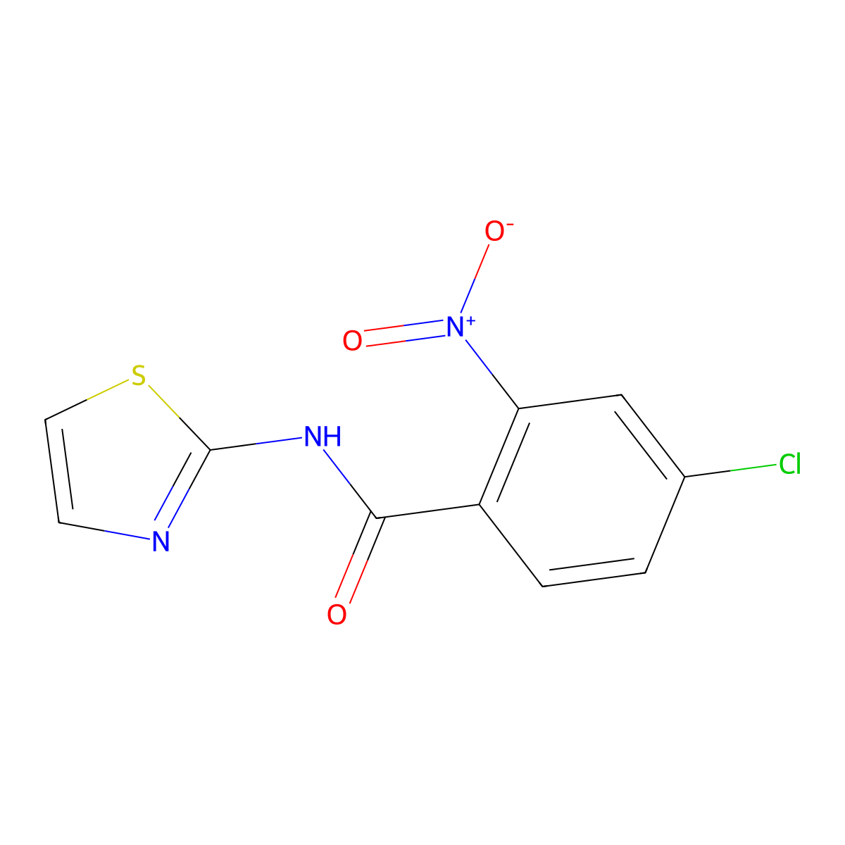 4-chloro-2-nitro-N-(1,3-thiazol-2-yl)benzamide molecular structure, CAS 333346-75-1