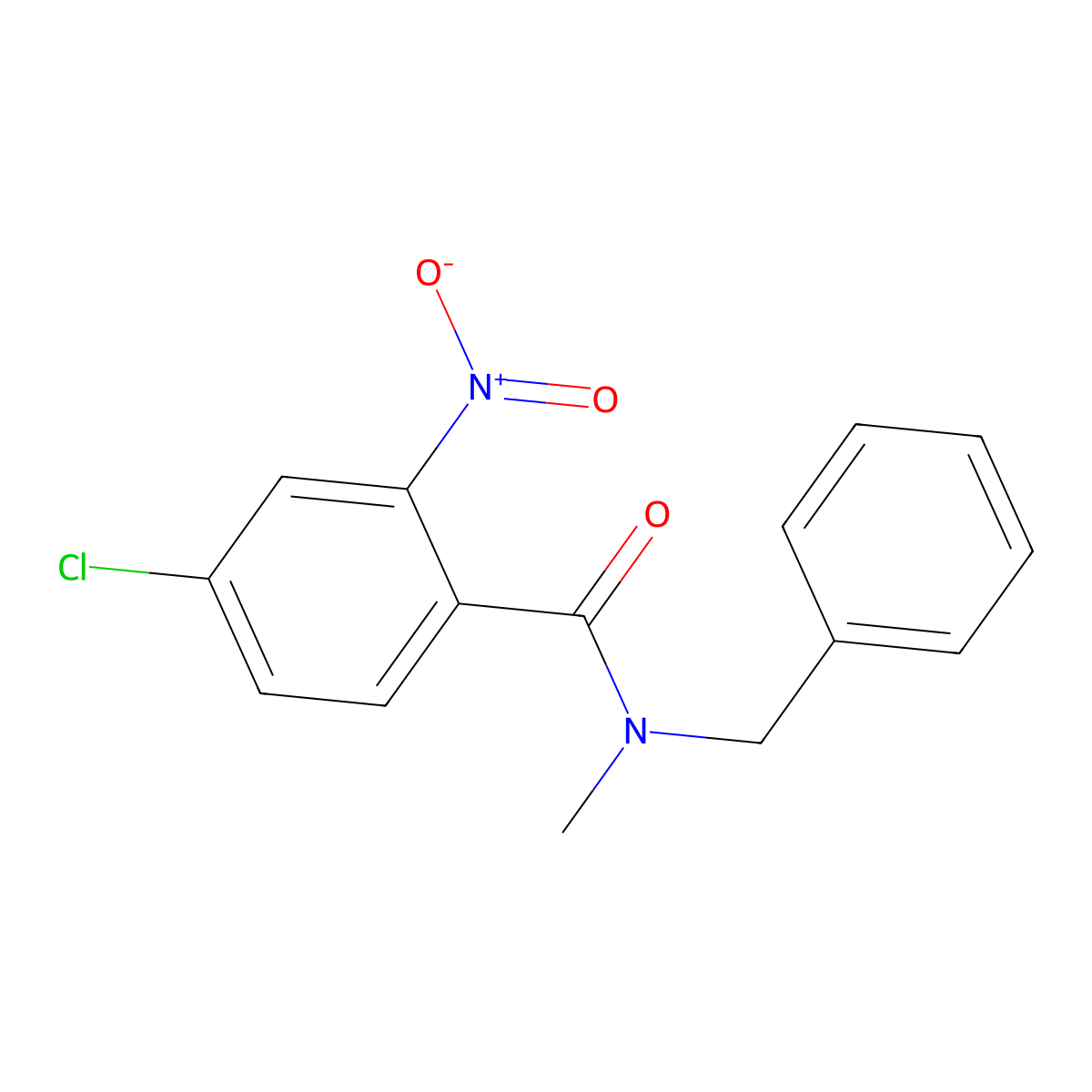 N-benzyl-4-chloro-N-methyl-2-nitrobenzamide molecular structure, CAS 333346-76-2