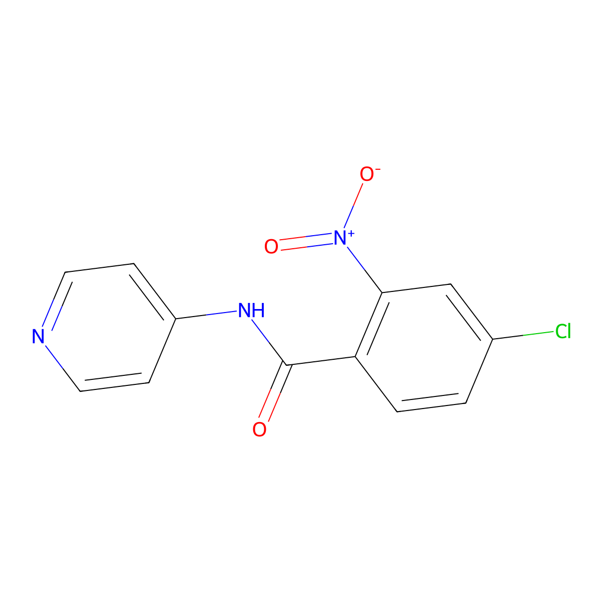 4-chloro-2-nitro-N-pyridin-4-ylbenzamide molecular structure, CAS 333346-83-1