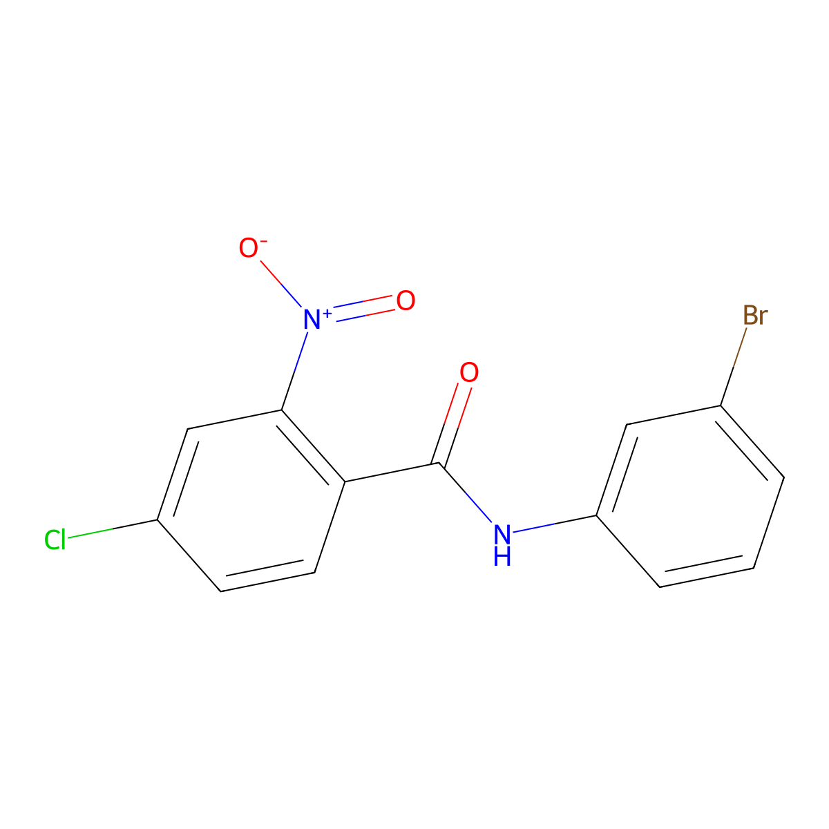 N-(3-bromophenyl)-4-chloro-2-nitrobenzamide molecular structure, CAS 333346-84-2