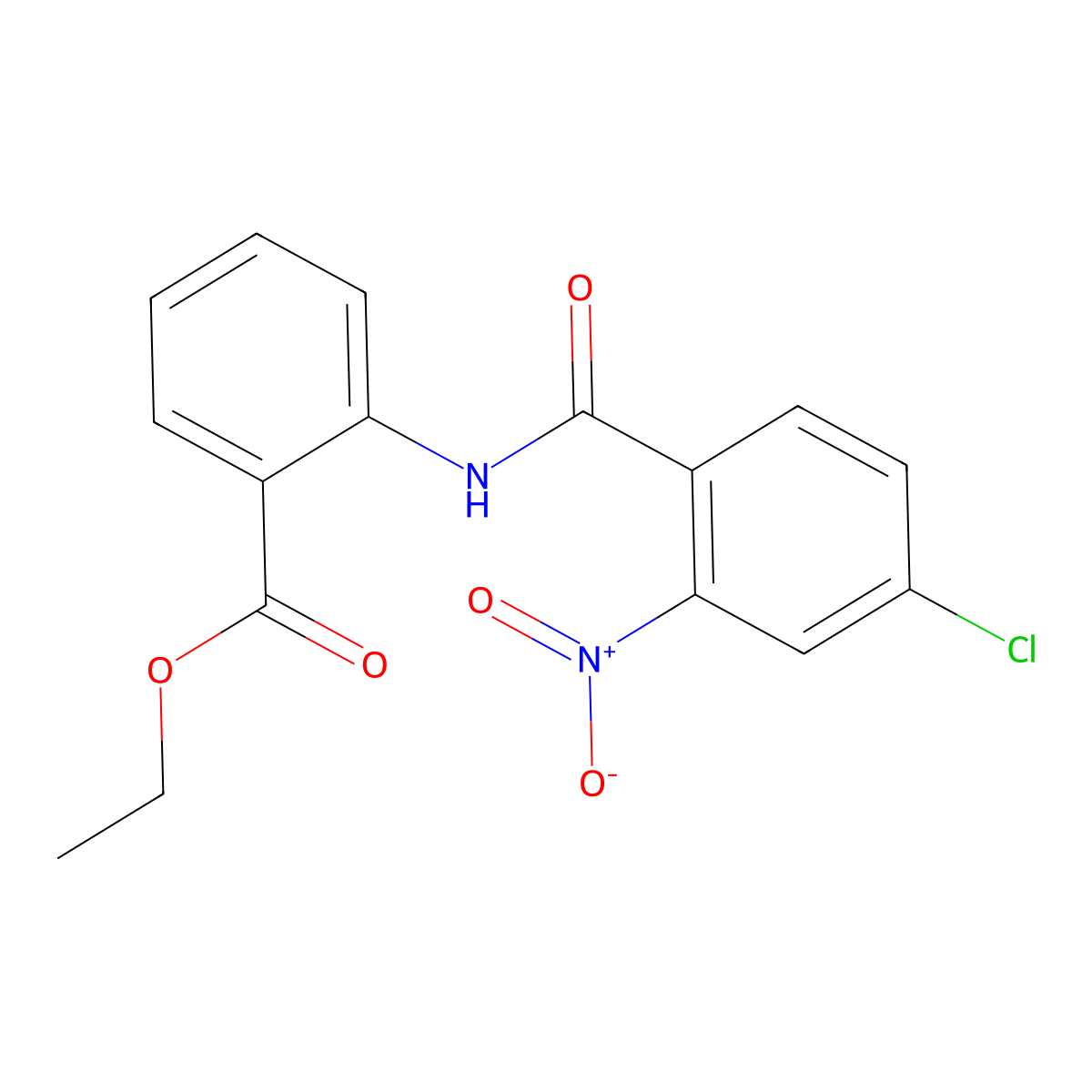 Ethyl 2-[(4-chloro-2-nitrobenzoyl)amino]benzoate molecular structure, CAS 333346-88-6