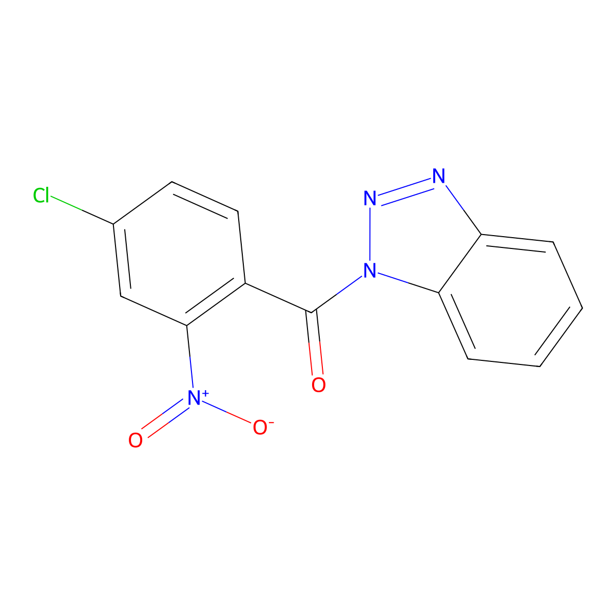 Benzotriazol-1-yl-(4-chloro-2-nitrophenyl)methanone molecular structure, CAS 333346-94-4
