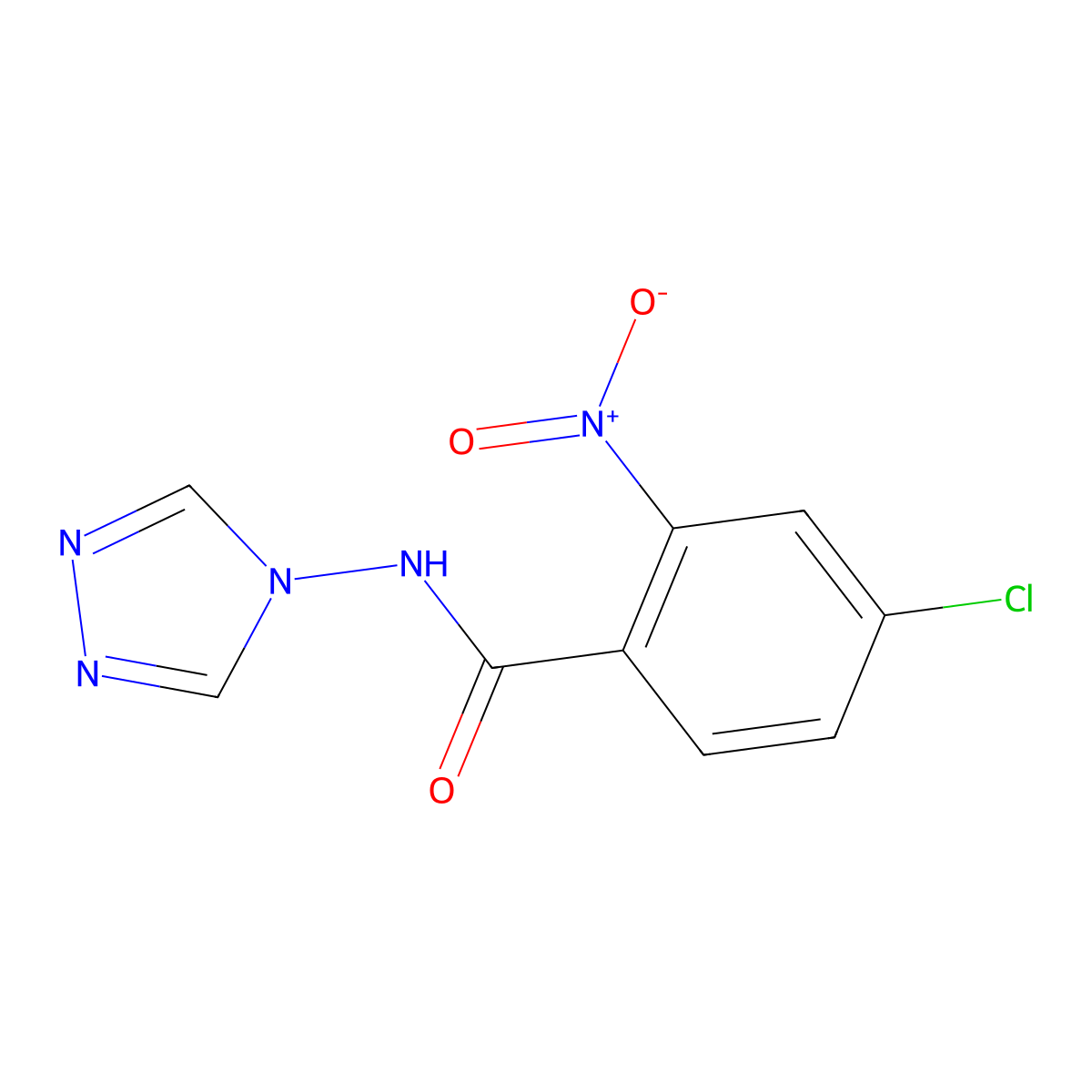 4-chloro-2-nitro-N-(4H-1,2,4-triazol-4-yl)benzamide molecular structure, CAS 333346-96-6