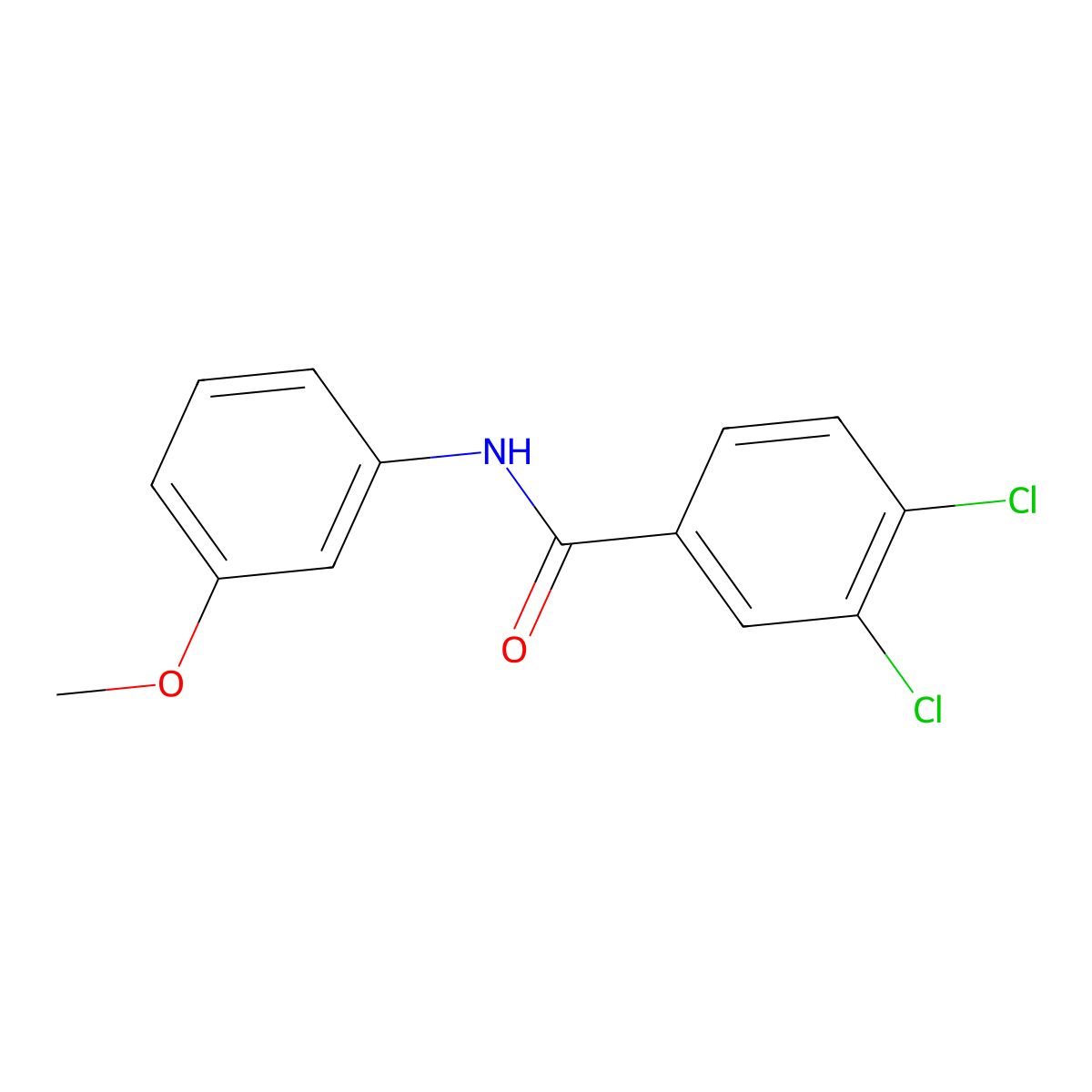 3,4-dichloro-N-(3-methoxyphenyl)benzamide molecular structure, CAS 333346-98-8