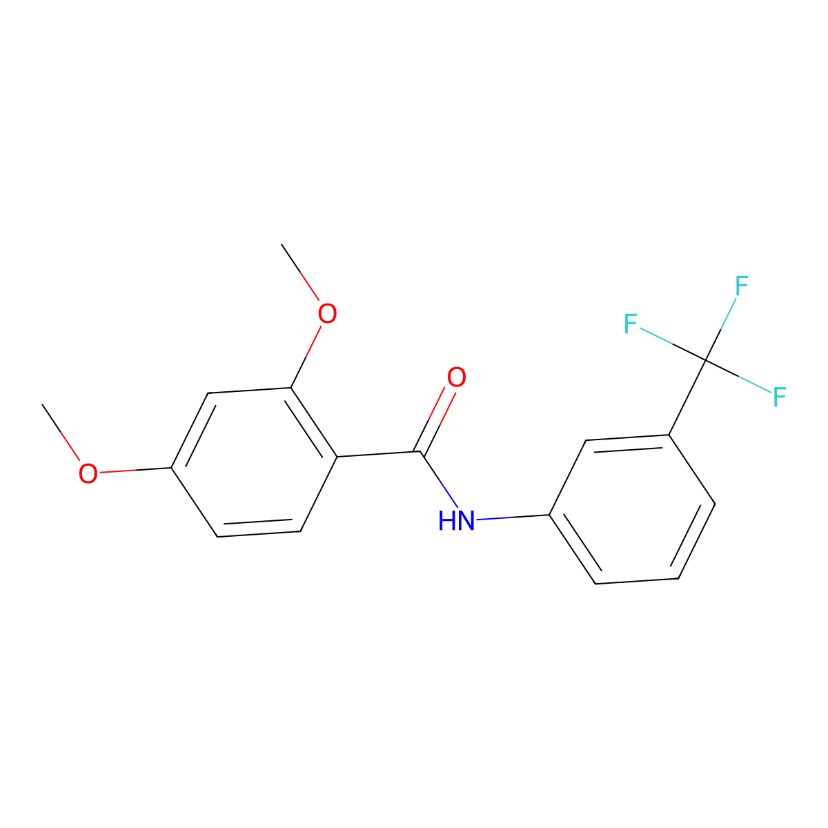 2,4-dimethoxy-N-[3-(trifluoromethyl)phenyl]benzamide molecular structure, CAS 333347-18-5