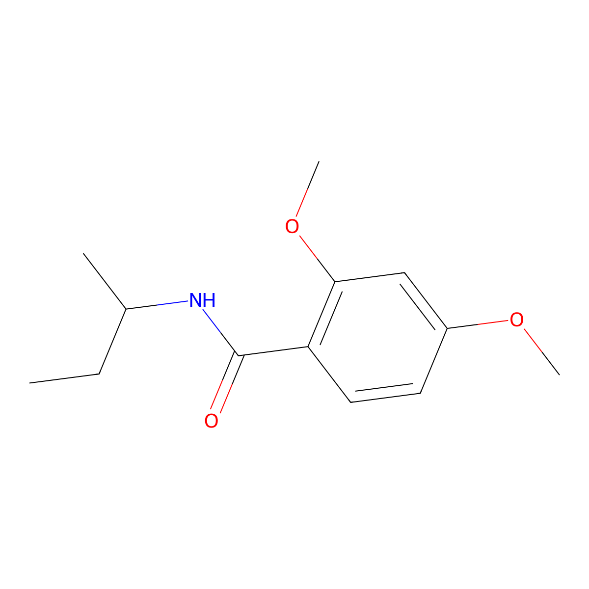 N-(sec-butyl)-2,4-dimethoxybenzamide molecular structure, CAS 333347-29-8
