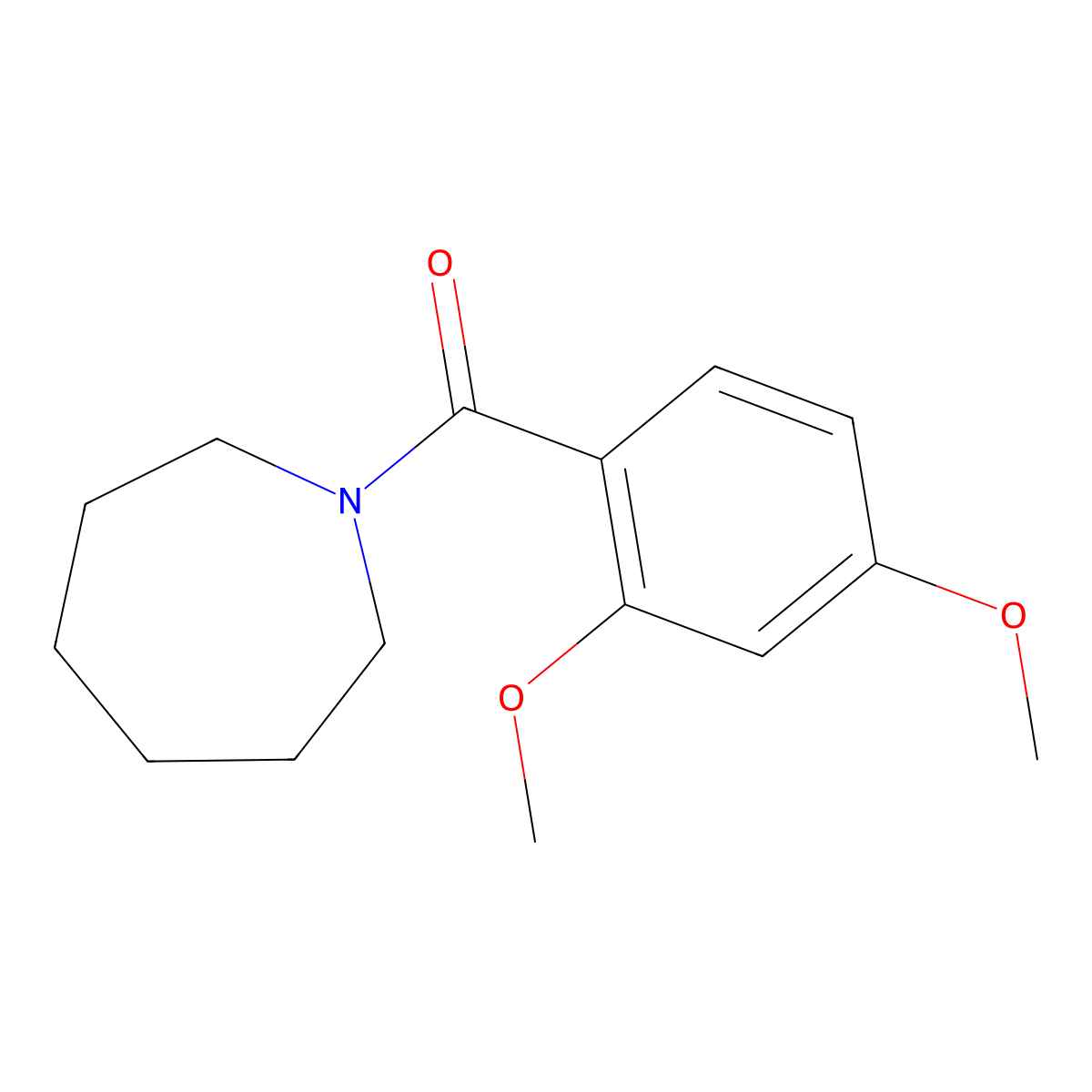 Azepan-1-yl-(2,4-dimethoxyphenyl)methanone molecular structure, CAS 333347-36-7
