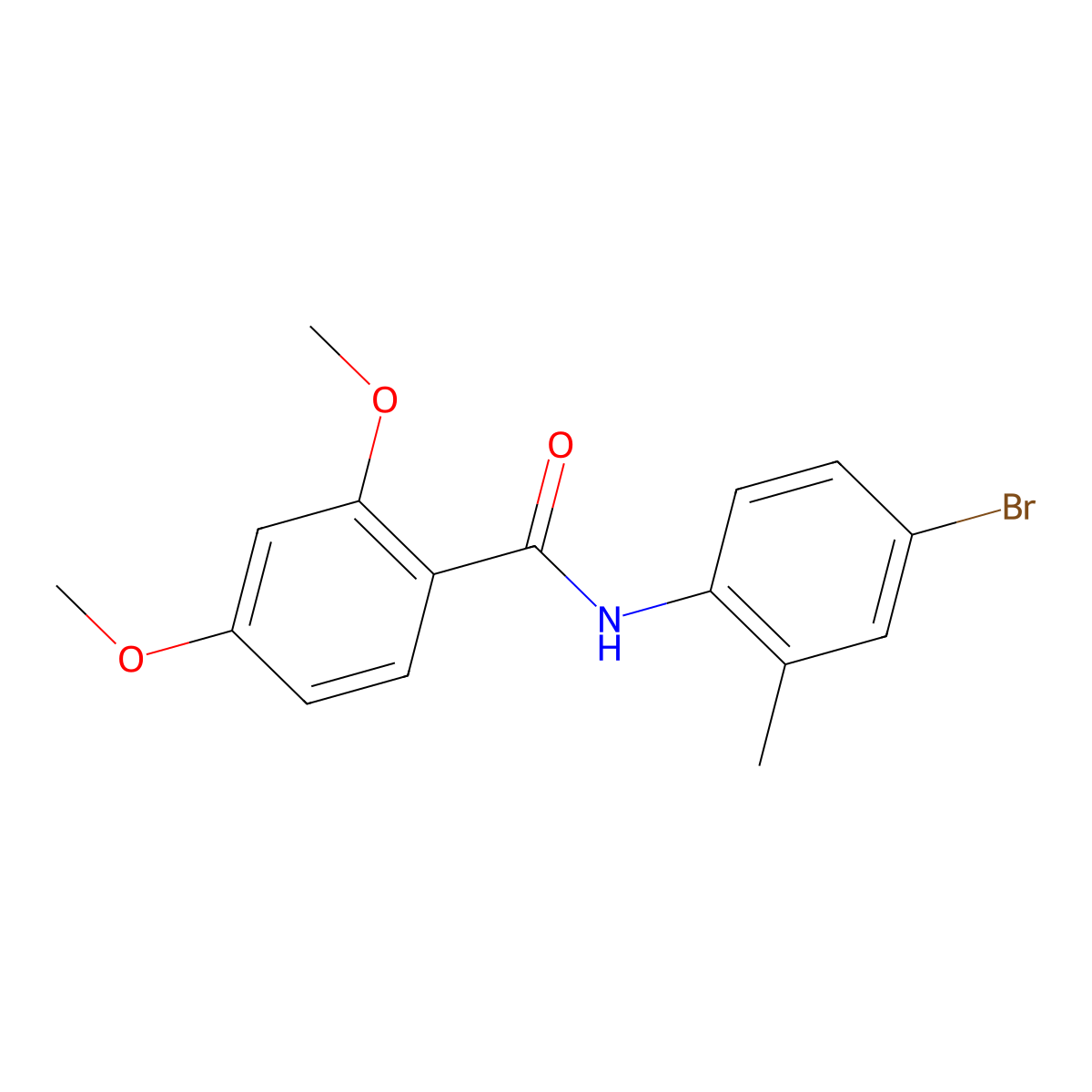 N-(4-bromo-2-methylphenyl)-2,4-dimethoxybenzamide molecular structure, CAS 333347-59-4