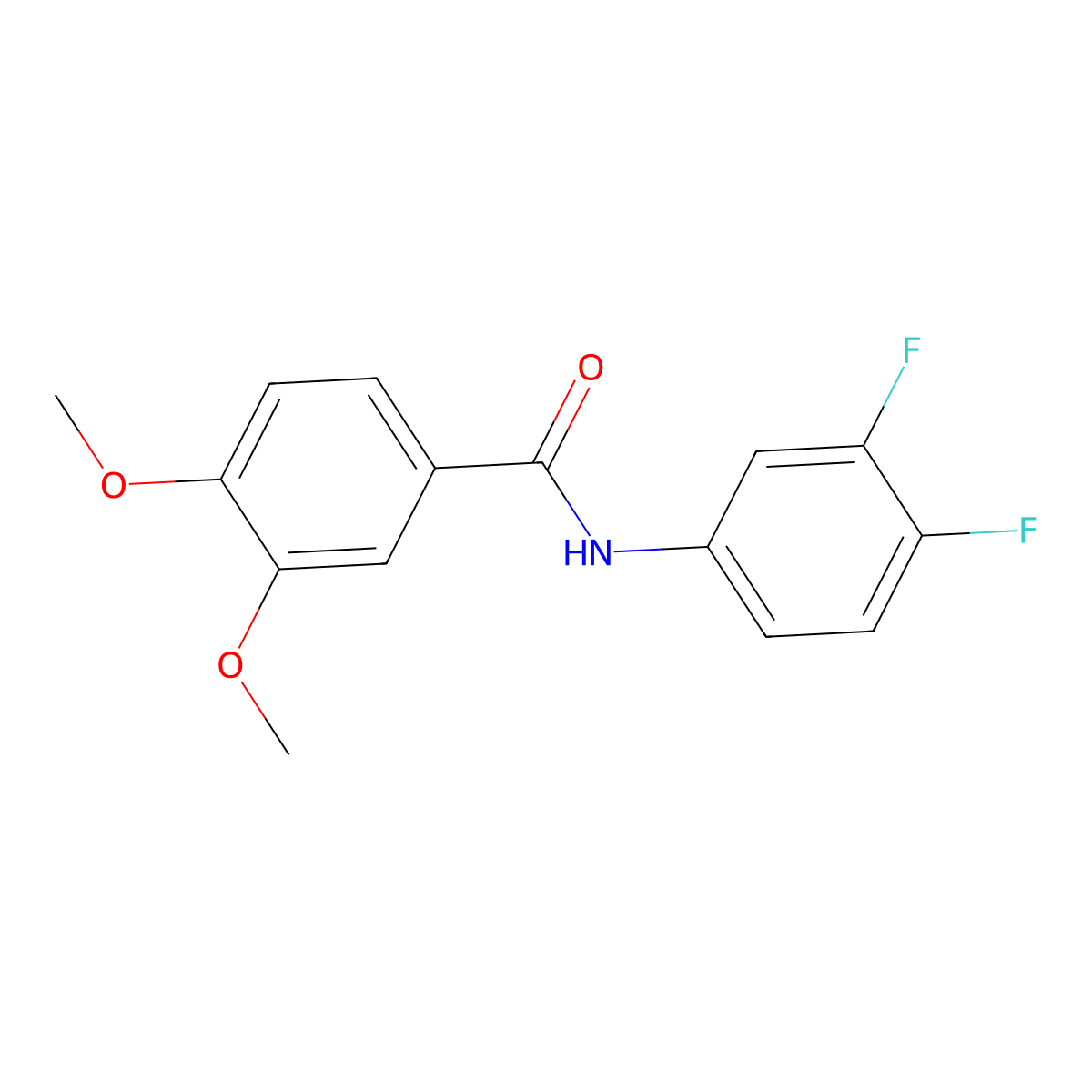 N-(3,4-difluorophenyl)-3,4-dimethoxybenzamide molecular structure, CAS 333347-78-7