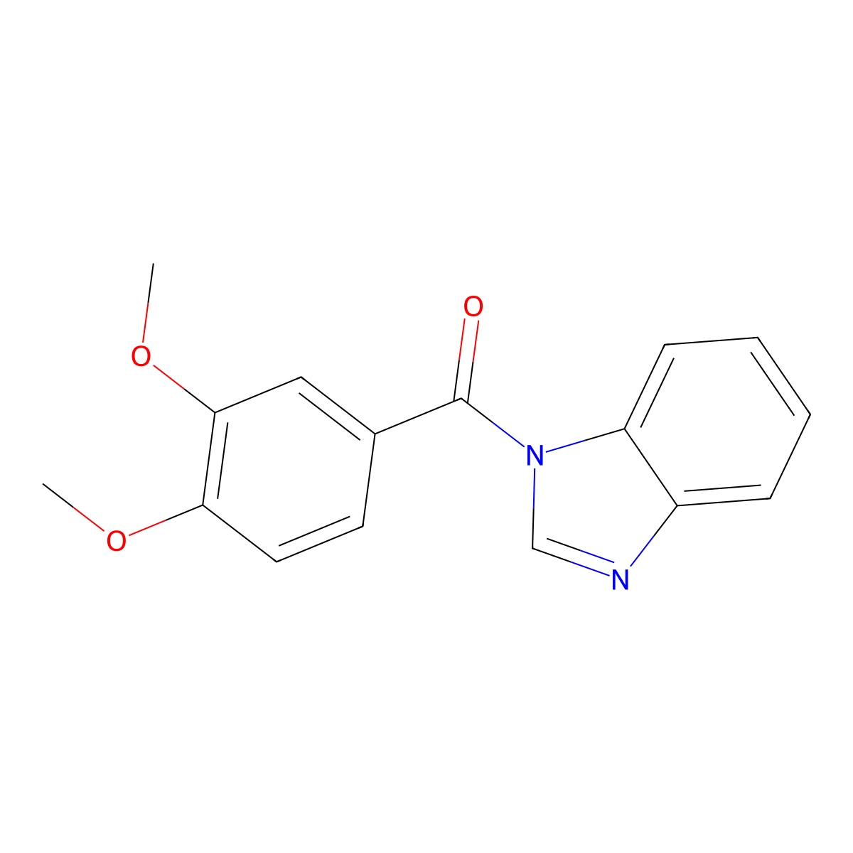 (1H-Benzo[d]imidazol-1-yl)(3,4-dimethoxyphenyl)methanone molecular structure, CAS 333347-80-1