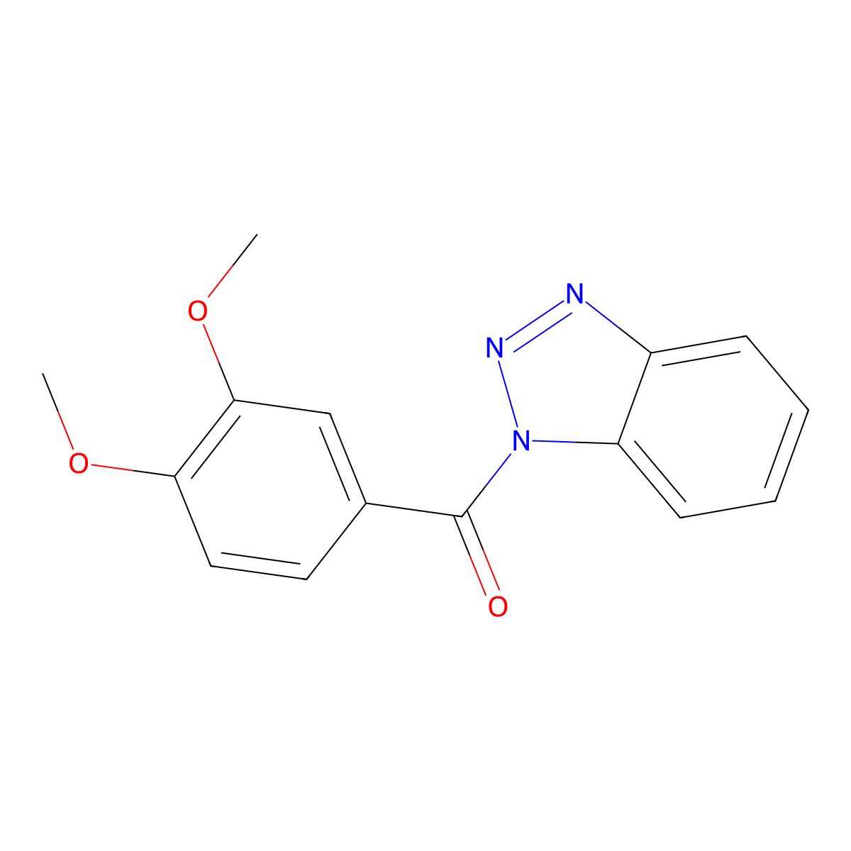 Benzotriazol-1-yl-(3,4-dimethoxyphenyl)methanone molecular structure, CAS 333347-81-2
