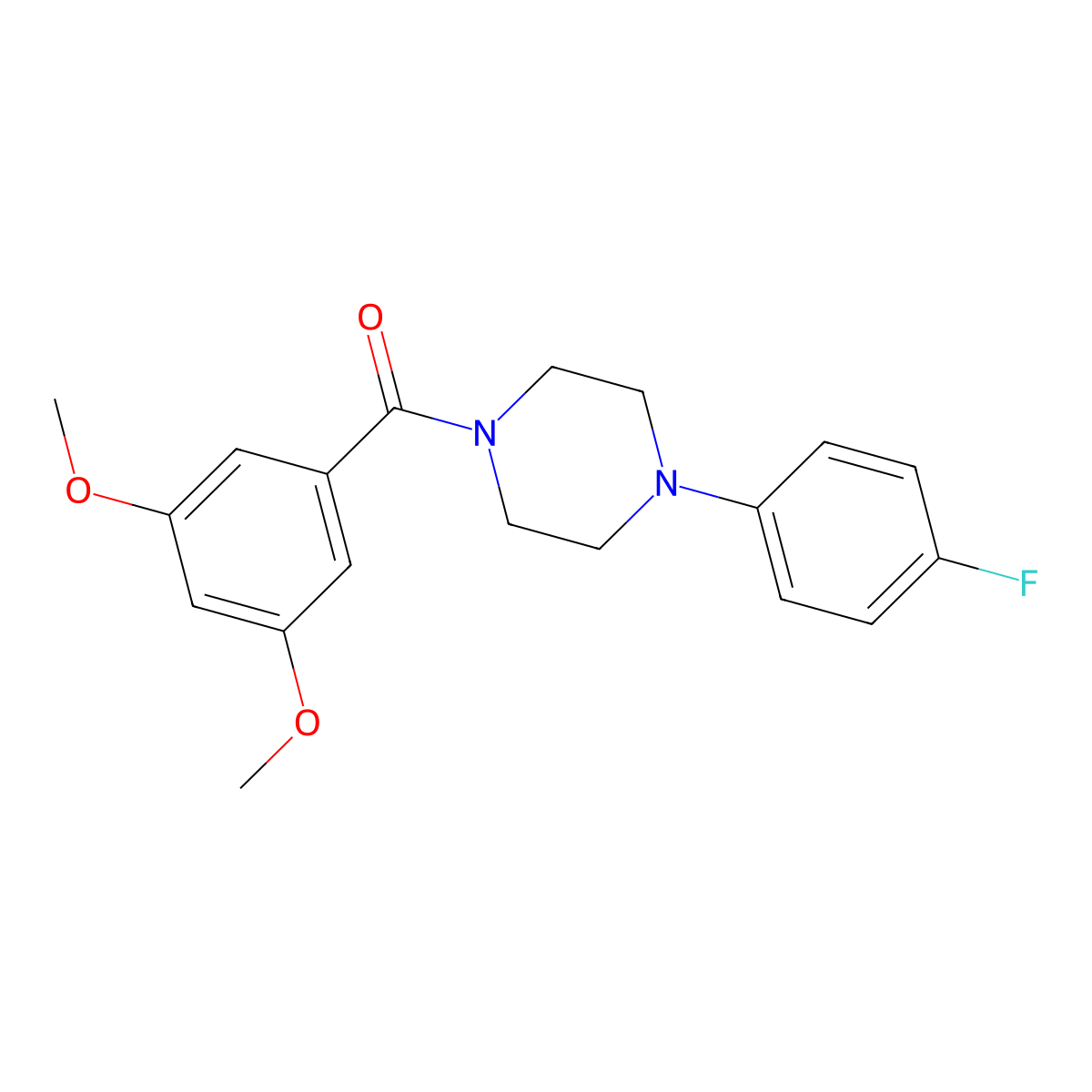 1-(3,5-Dimethoxybenzoyl)-4-(4-fluorophenyl)piperazine molecular structure, CAS 333347-86-7