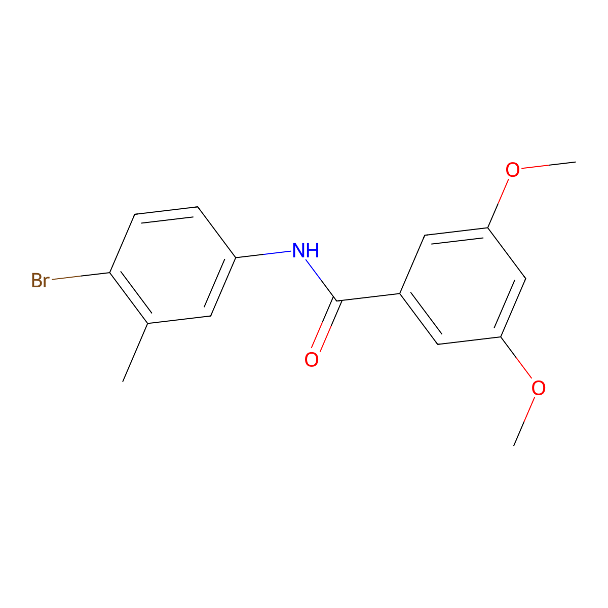 N-(4-bromo-3-methylphenyl)-3,5-dimethoxybenzamide molecular structure, CAS 333347-95-8
