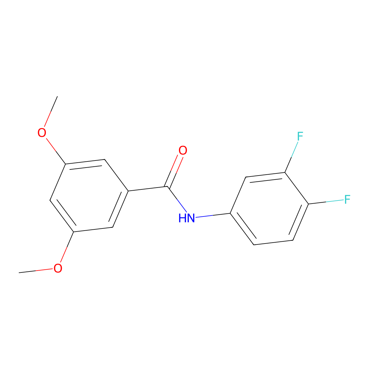 N-(3,4-difluorophenyl)-3,5-dimethoxybenzamide molecular structure, CAS 333347-96-9