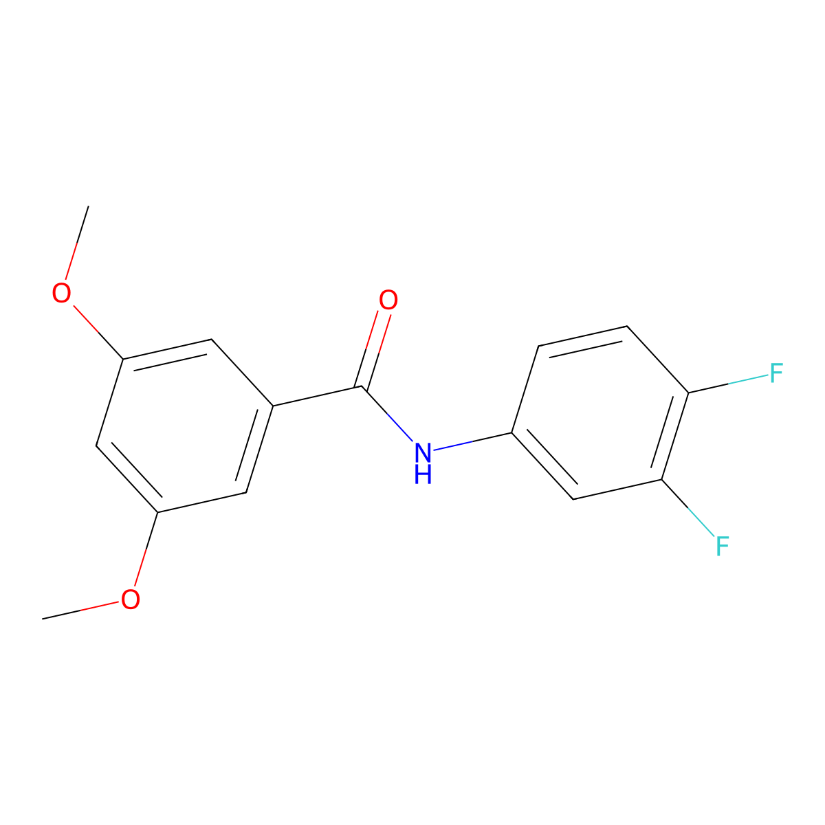 N-(3,4-difluorophenyl)-3,5-dimethoxybenzamide molecular structure, CAS 333347-96-9