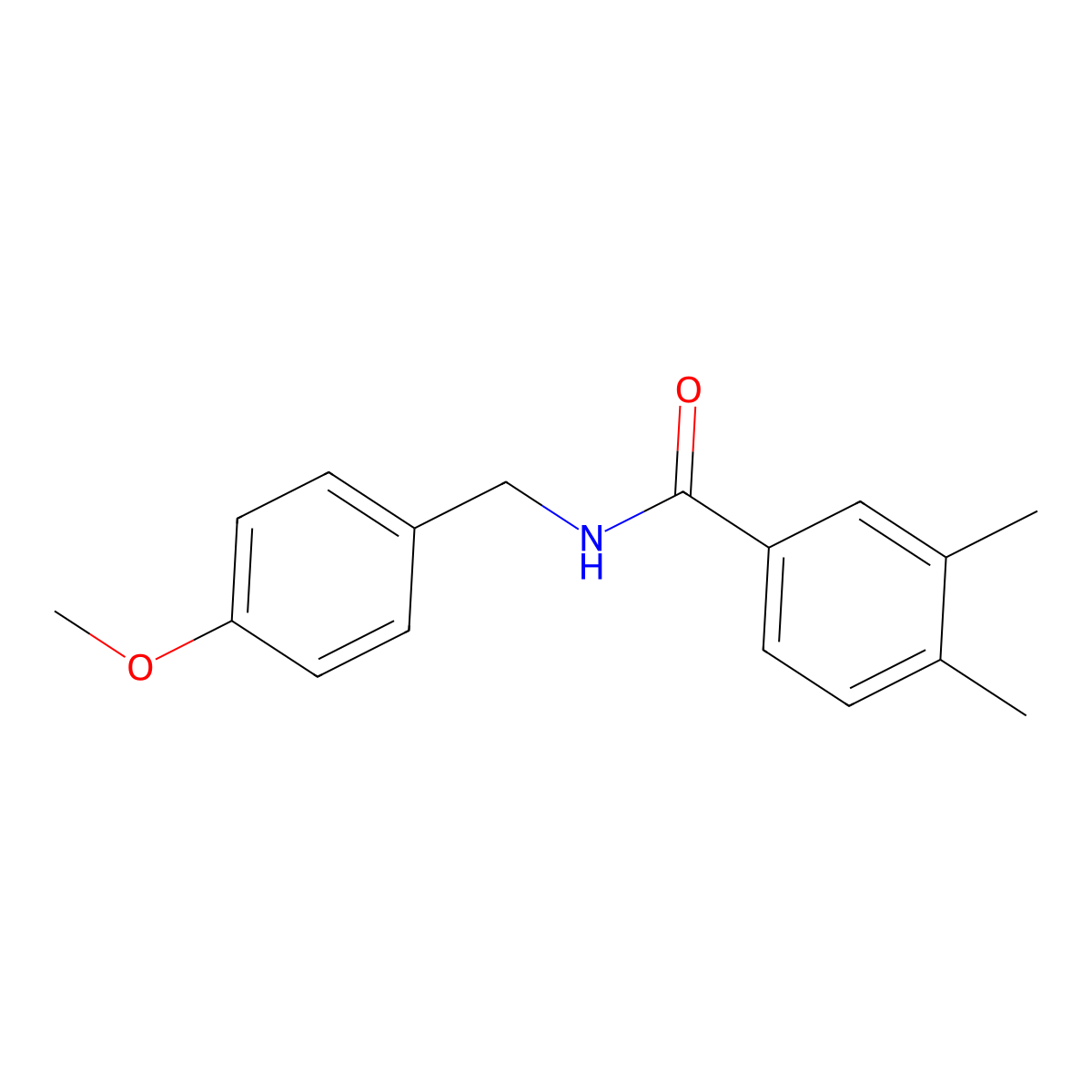 N-[(4-methoxyphenyl)methyl]-3,4-dimethylbenzamide molecular structure, CAS 333348-09-7