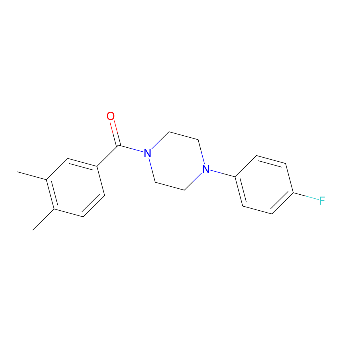 (3,4-Dimethylphenyl)-[4-(4-fluorophenyl)piperazin-1-yl]methanone molecular structure, CAS 333348-16-6