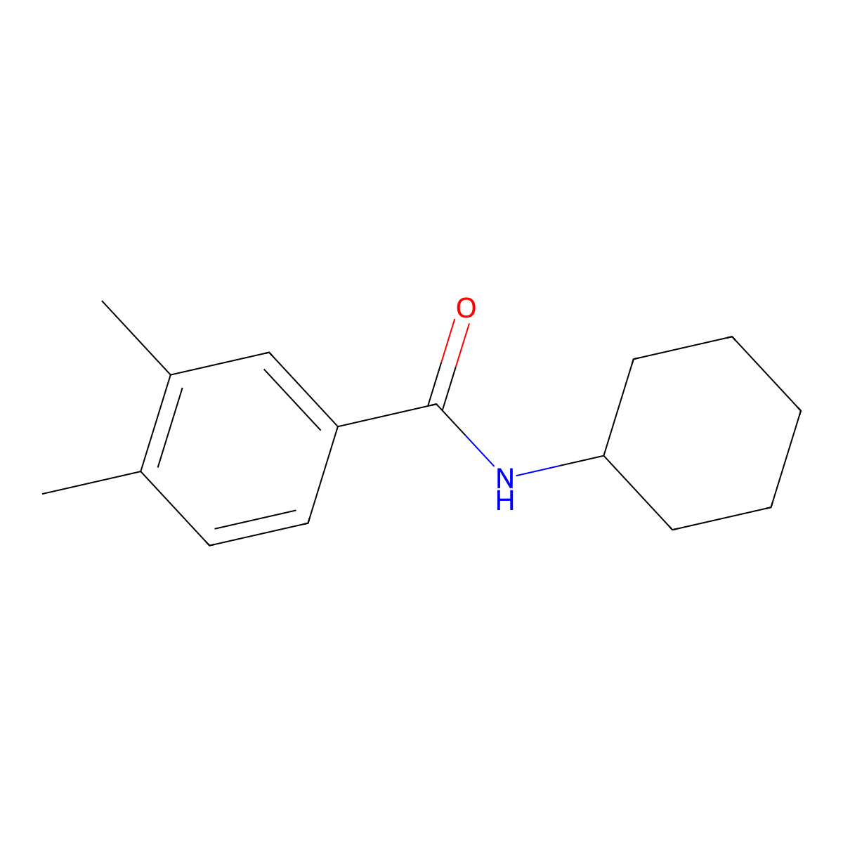N-cyclohexyl-3,4-dimethylbenzamide molecular structure, CAS 333348-32-6