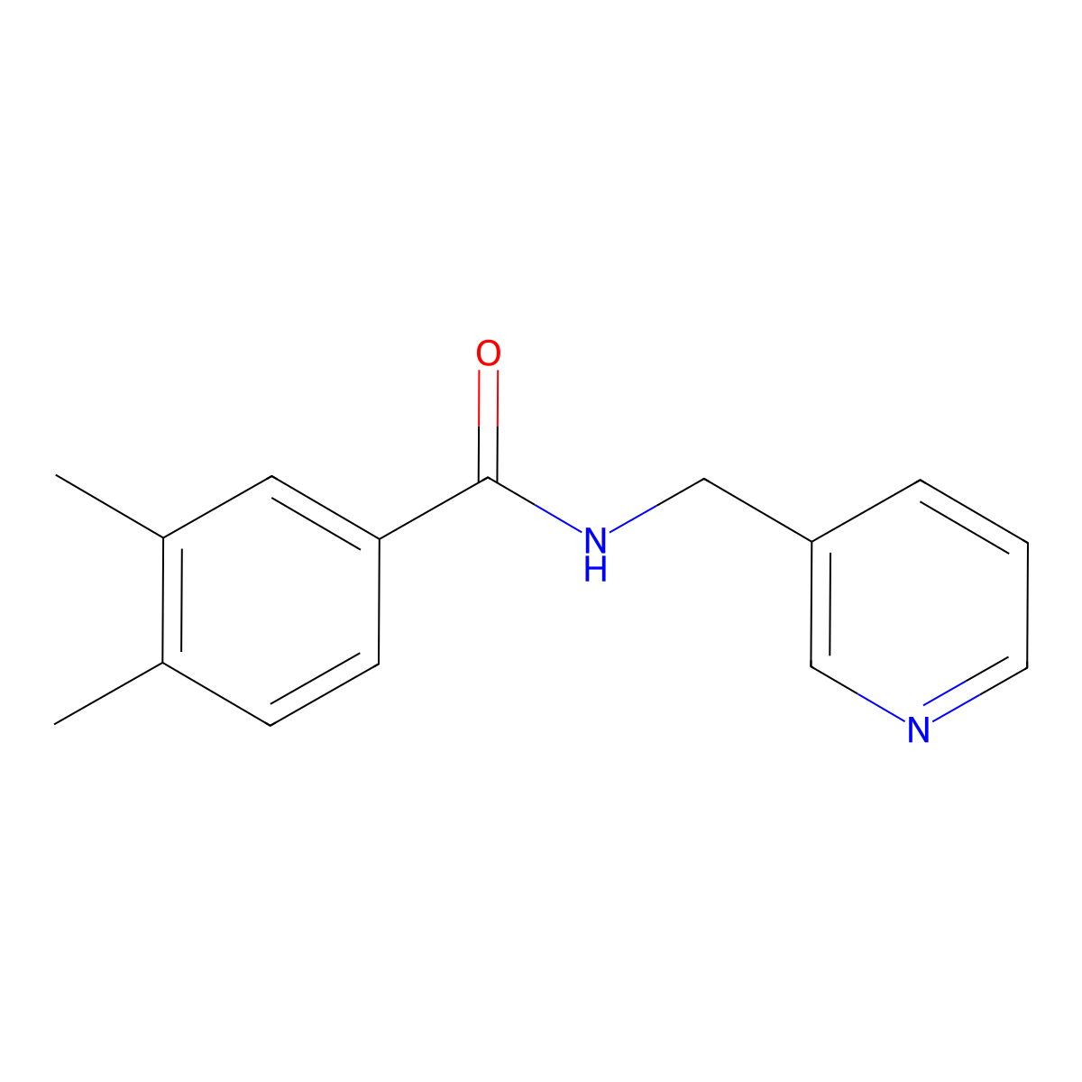 3,4-dimethyl-N-(3-pyridinylmethyl)benzamide molecular structure, CAS 333348-37-1