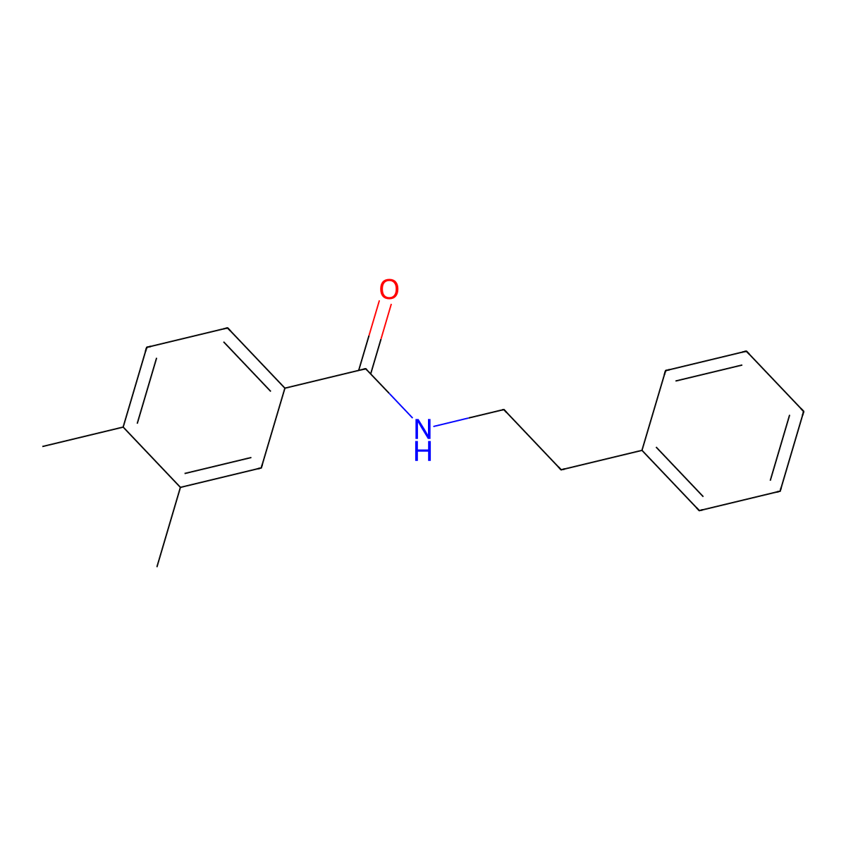 3,4-dimethyl-N-(2-phenylethyl)benzamide molecular structure, CAS 333348-48-4