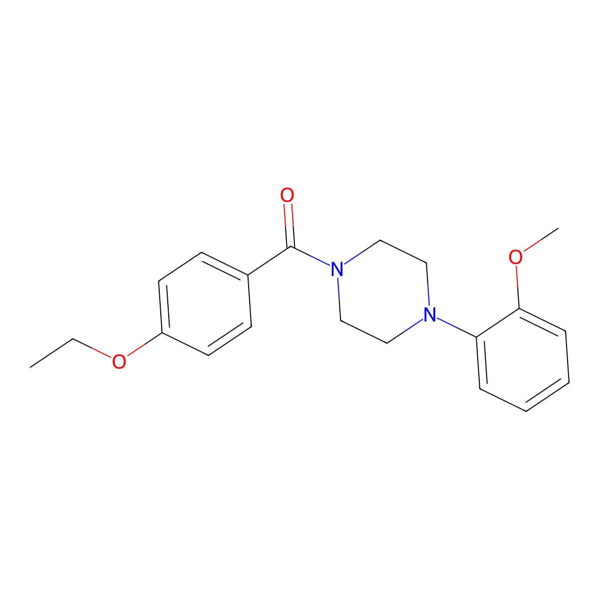 (4-Ethoxyphenyl)-[4-(2-methoxyphenyl)piperazin-1-yl]methanone molecular structure, CAS 333348-64-4