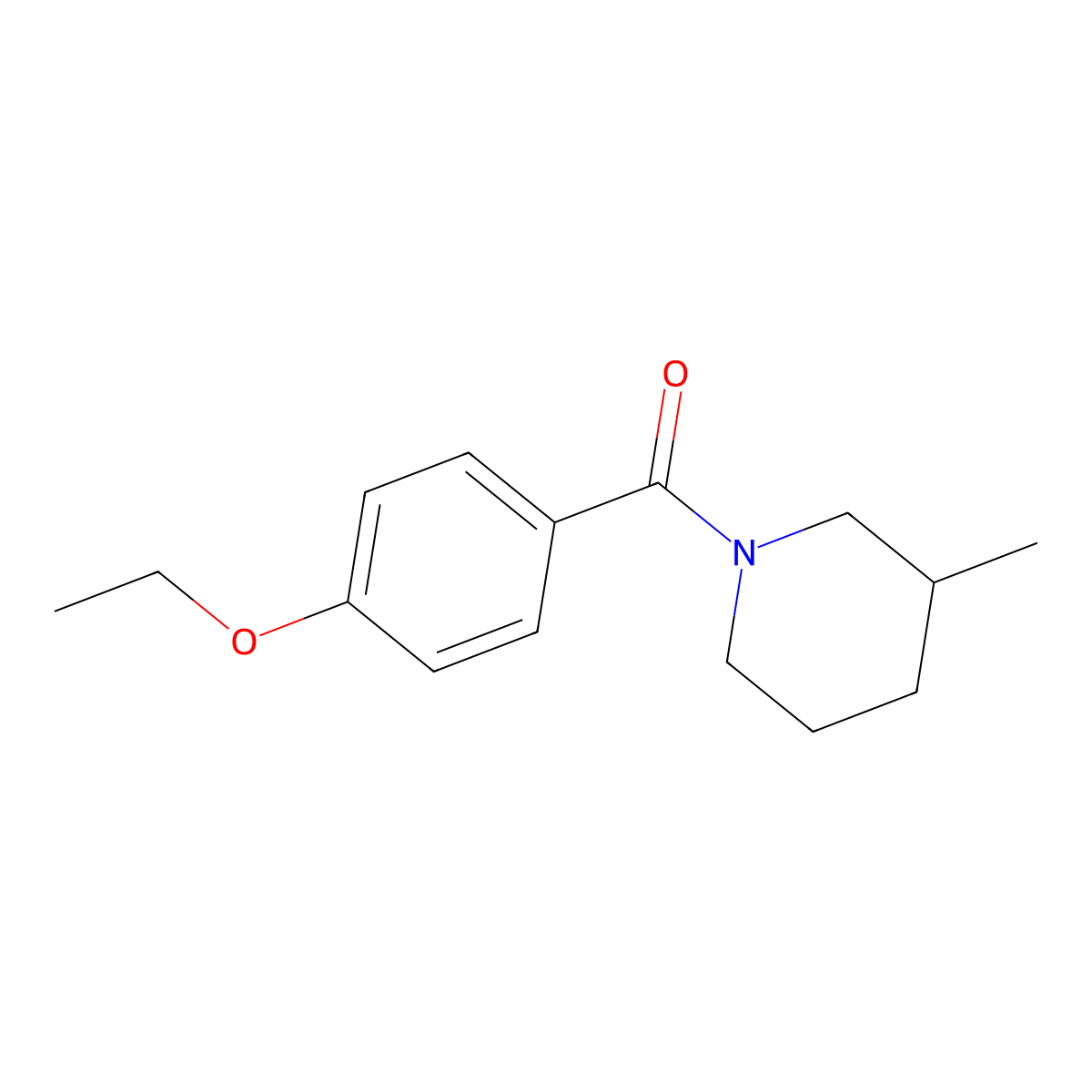 1-(4-Ethoxybenzoyl)-3-methylpiperidine molecular structure, CAS 333348-70-2