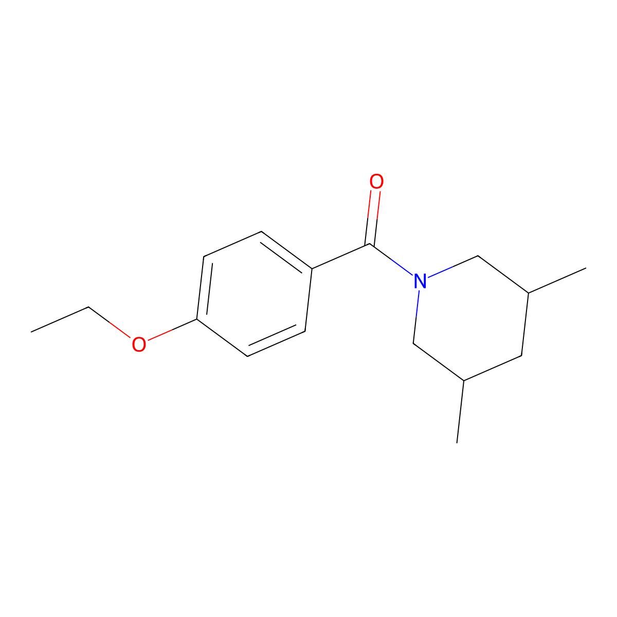 1-(4-Ethoxybenzoyl)-3,5-dimethylpiperidine molecular structure, CAS 333348-71-3