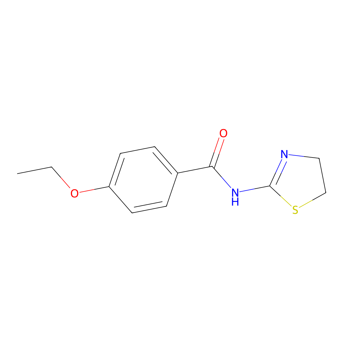 N-(4,5-dihydro-1,3-thiazol-2-yl)-4-ethoxybenzamide molecular structure, CAS 333348-73-5