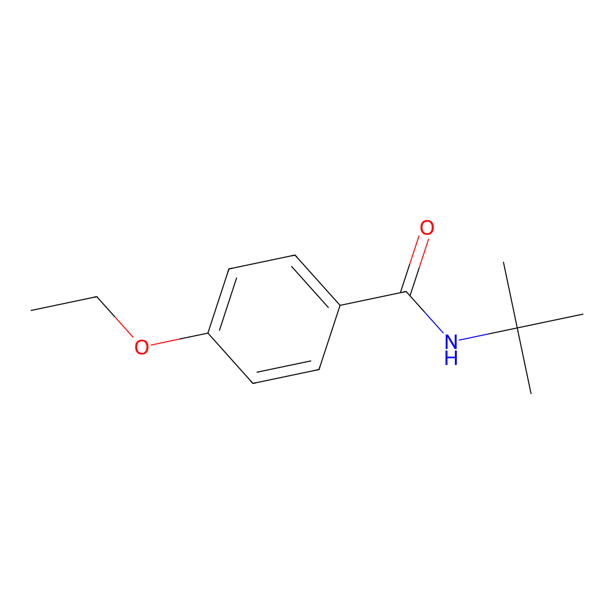 N-tert-butyl-4-ethoxybenzamide molecular structure, CAS 333348-76-8