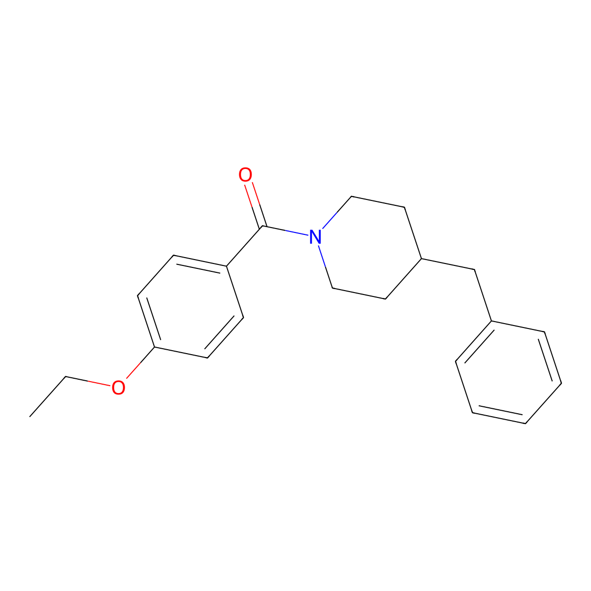 4-Benzyl-1-(4-ethoxybenzoyl)piperidine molecular structure, CAS 333348-80-4