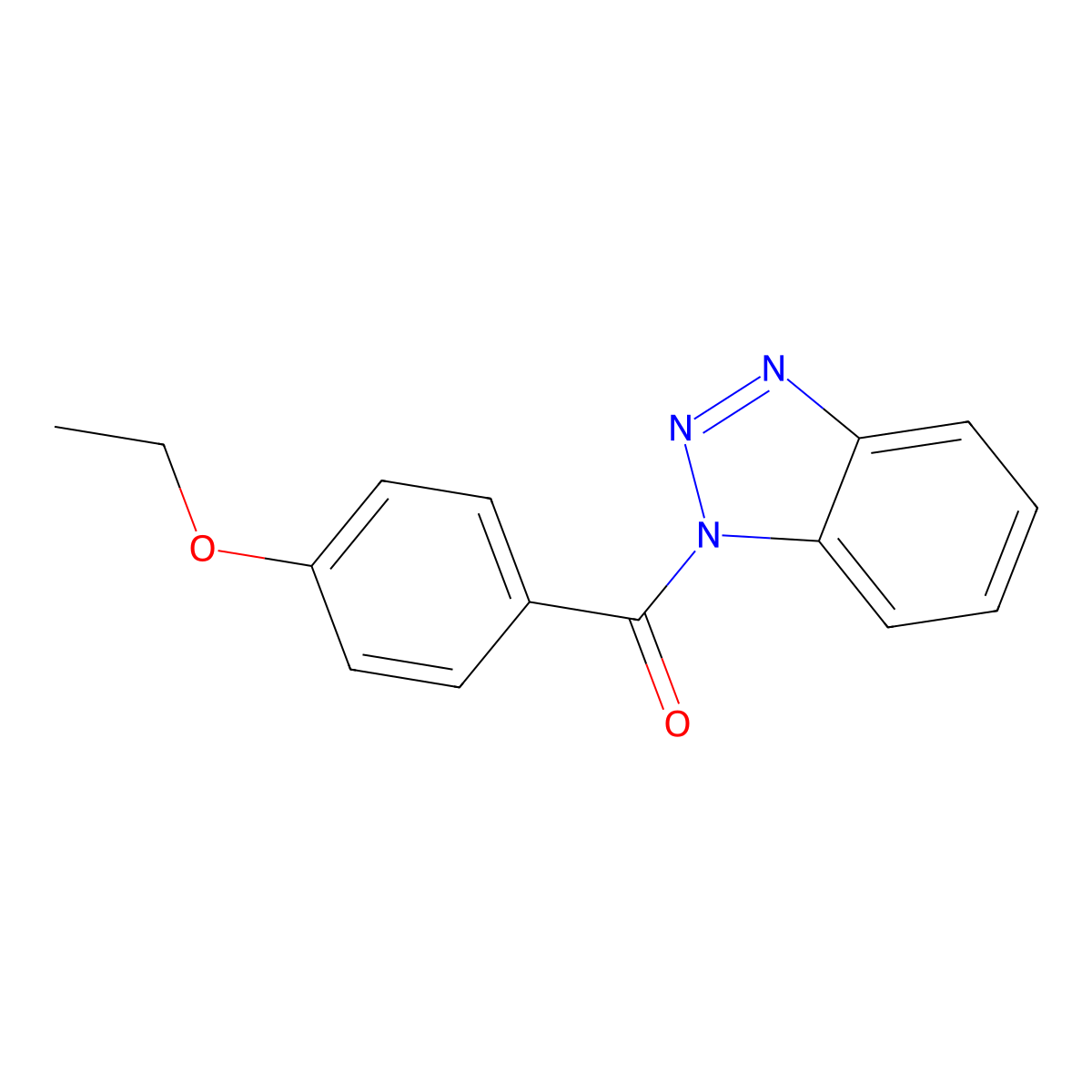 Benzotriazol-1-yl-(4-ethoxyphenyl)methanone molecular structure, CAS 333348-96-2