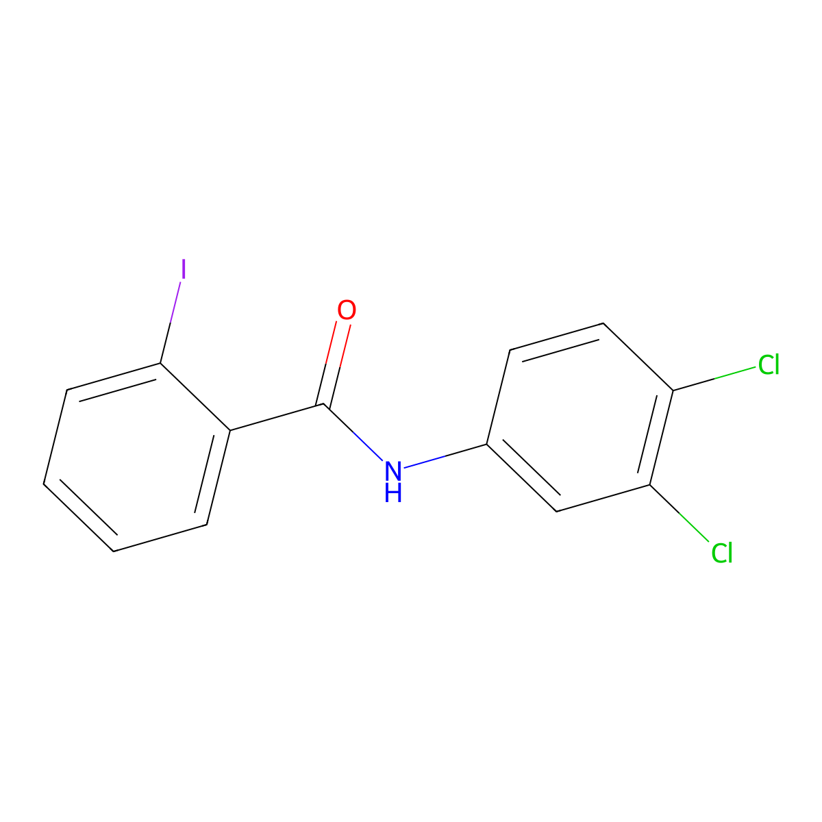N-(3,4-Dichlorophenyl)-2-iodobenzamide molecular structure, CAS 333349-11-4